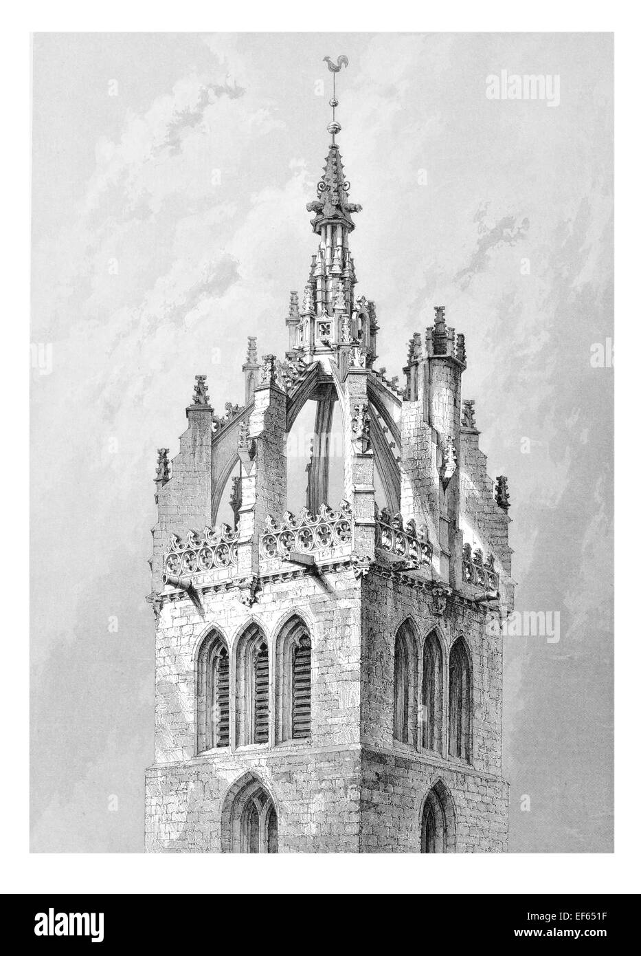 1852 La Cathédrale Saint Giles et tour lanterne Edinburgh Banque D'Images