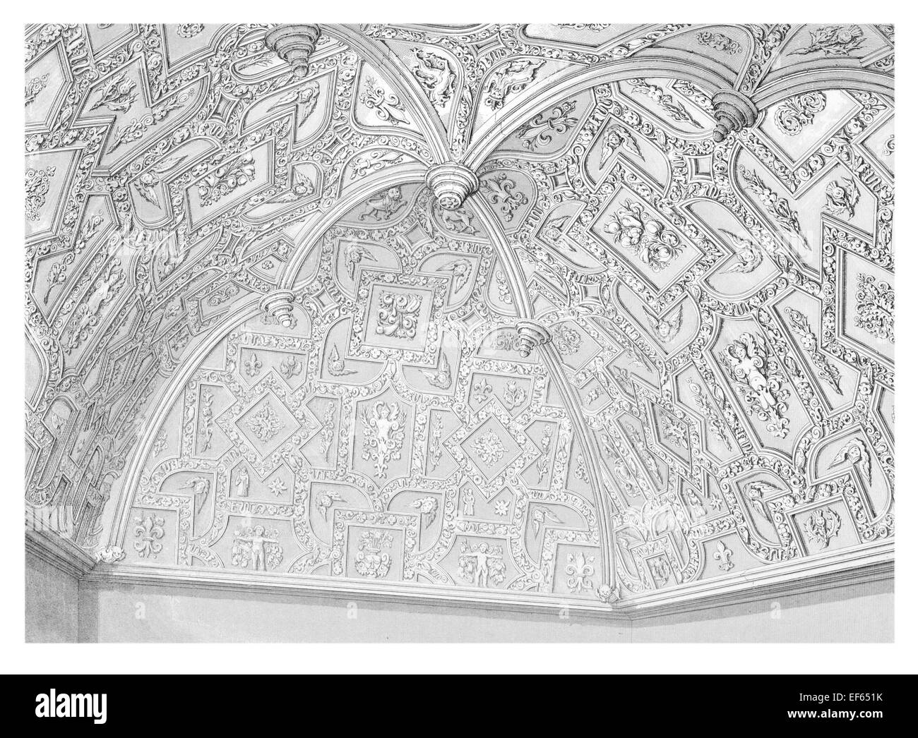 1852 Moray House School of Education University of Edinburgh Plafond Royal Mile Holyrood Road Banque D'Images