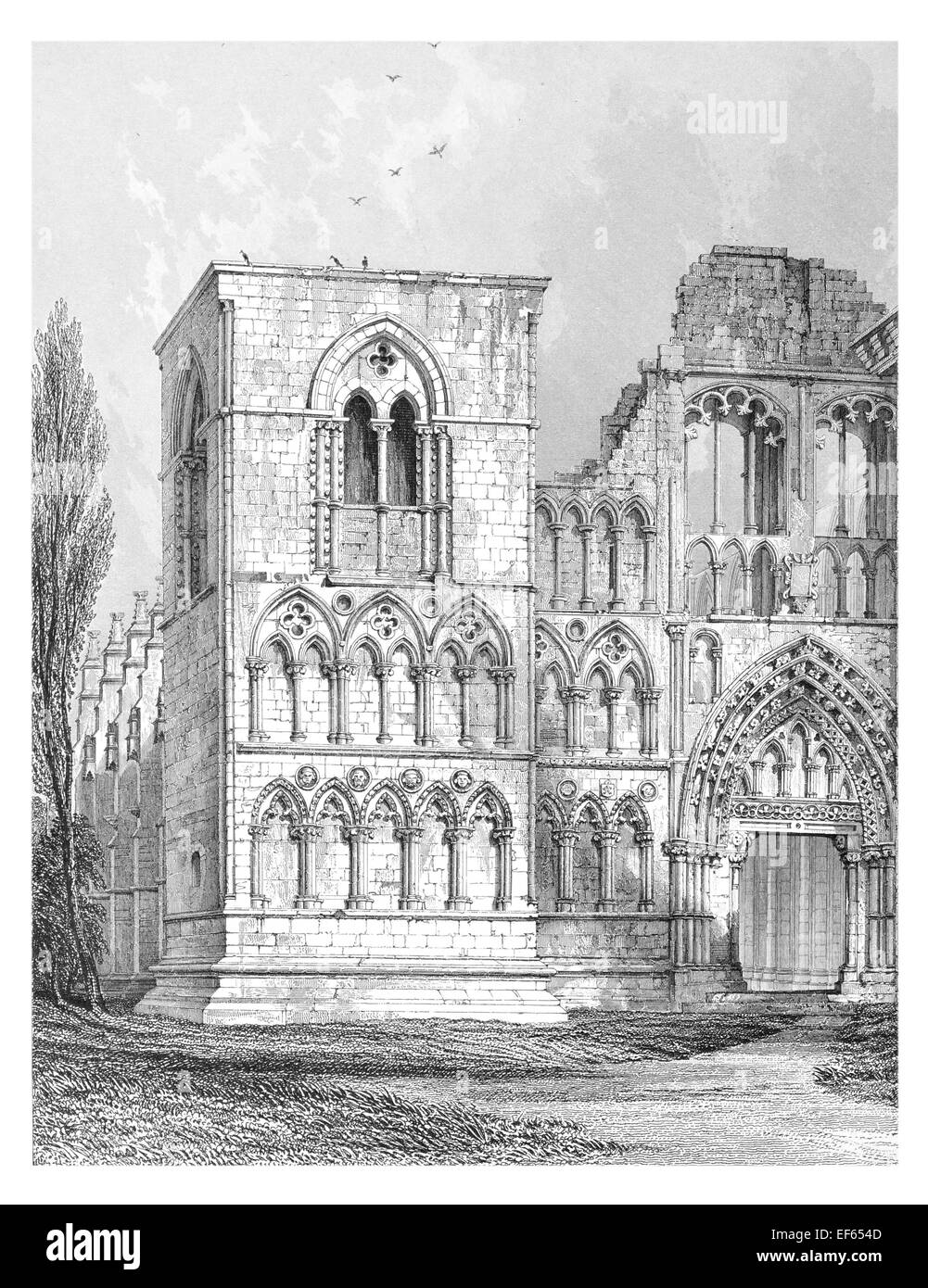 1852 Chapelle royale du palais de Holyrood Holyroodhouse Royal Mile Edinburgh résidence officielle du monarque britannique Banque D'Images