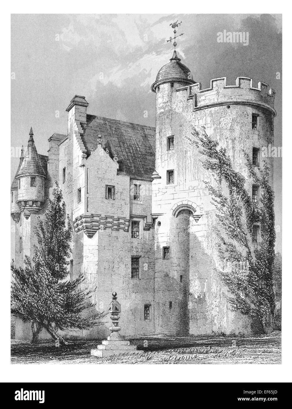 1852 Grantsfield Midmar Château Aberdeenshire Banque D'Images