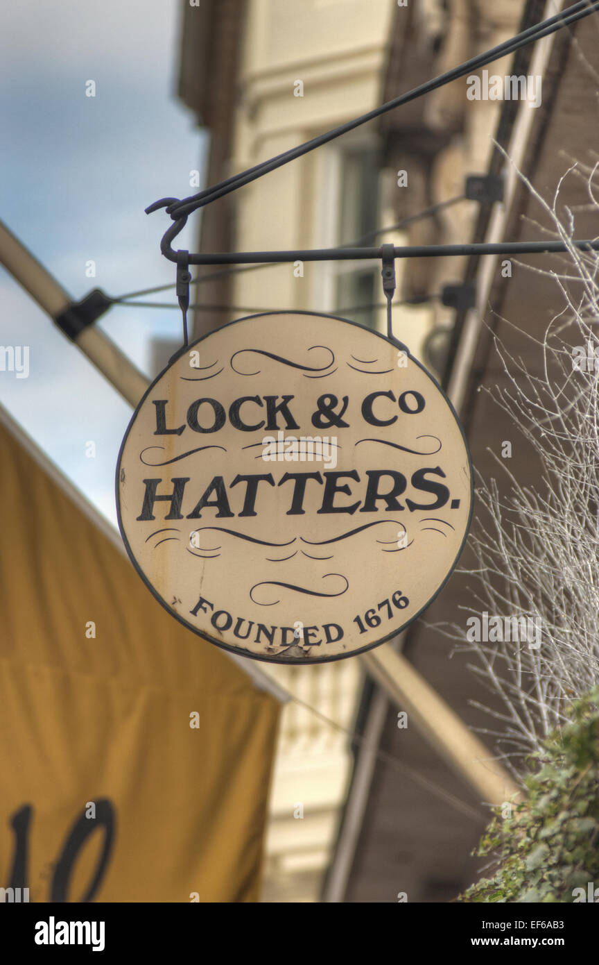 Lock and co Hatters St James London Banque D'Images