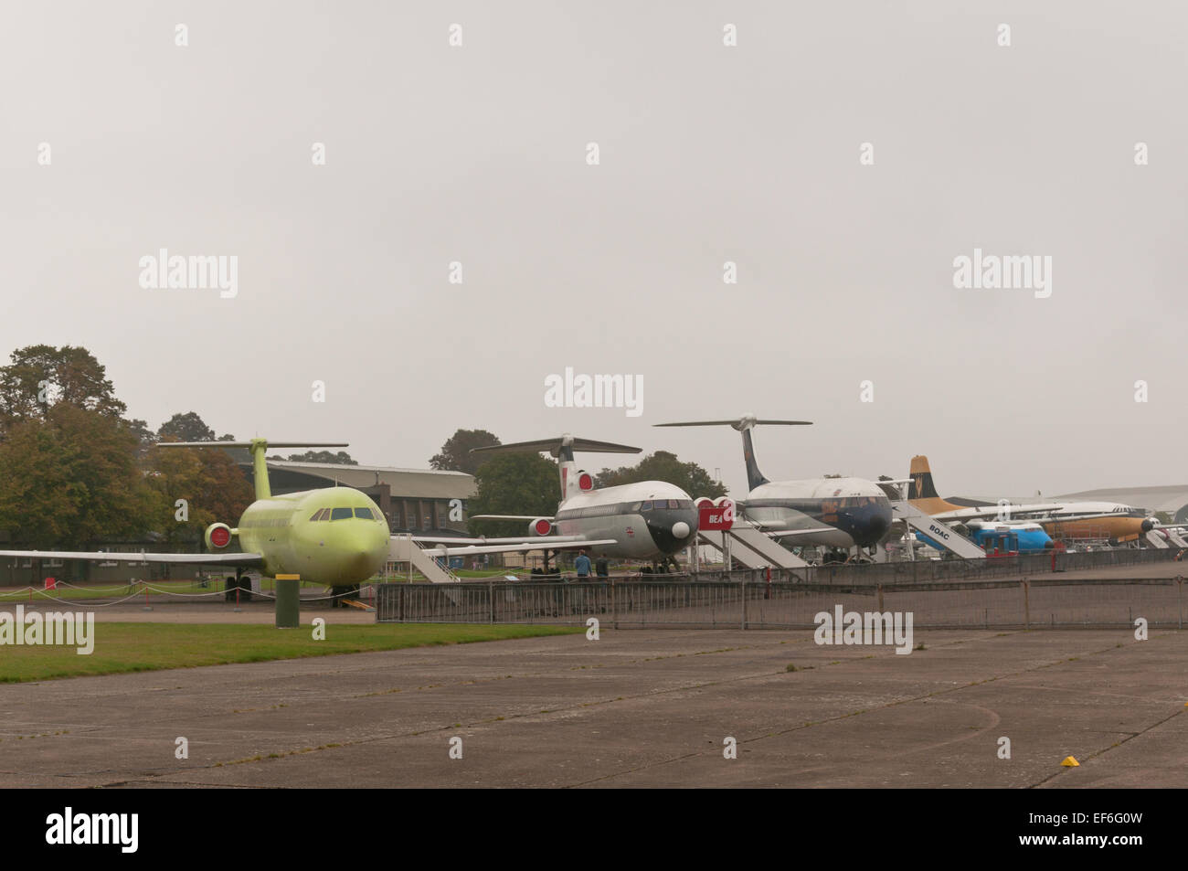 La Société de l'Aviation de Duxford, IWM, les avions commerciaux afficher Banque D'Images