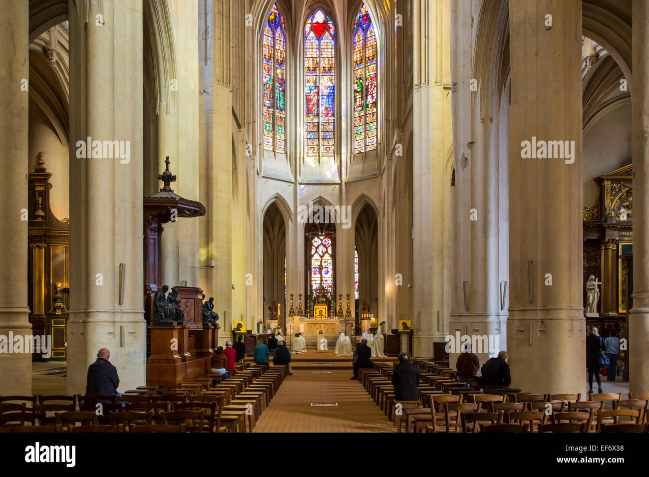 Intérieur de l'Eglise Saint Gervais, b. 1494-1620, Paris, France Banque D'Images