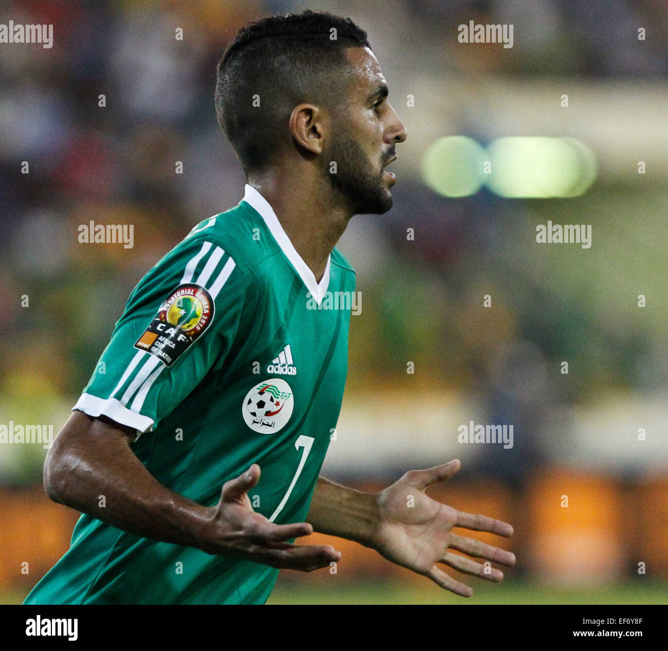 Malabo Guin e quatoriale. 27 Jan 2015. Riad Karim Mahrez de l