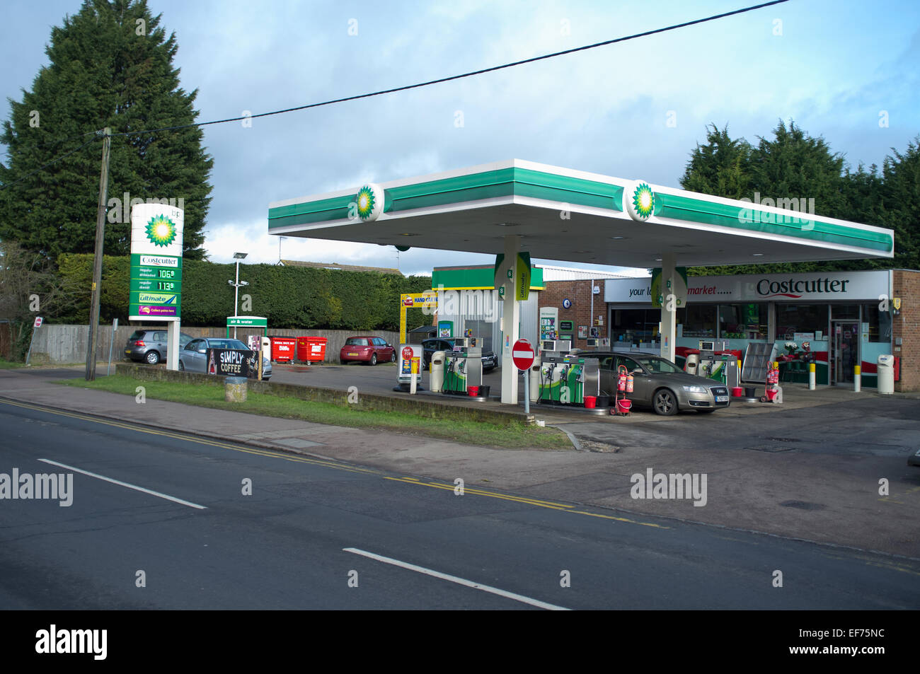 Une station essence BP à Wendover, Buckinghamshire Banque D'Images