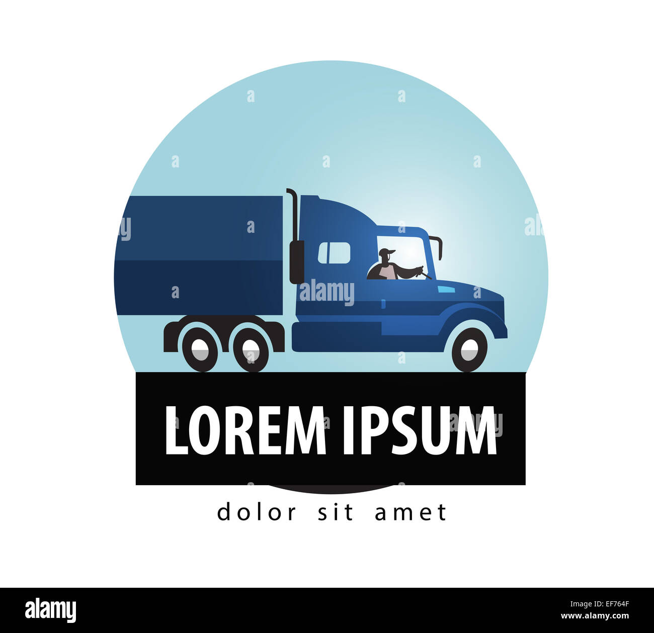 Modèle de conception de logo vector livraison. camion ou l'icône du camionnage. Banque D'Images