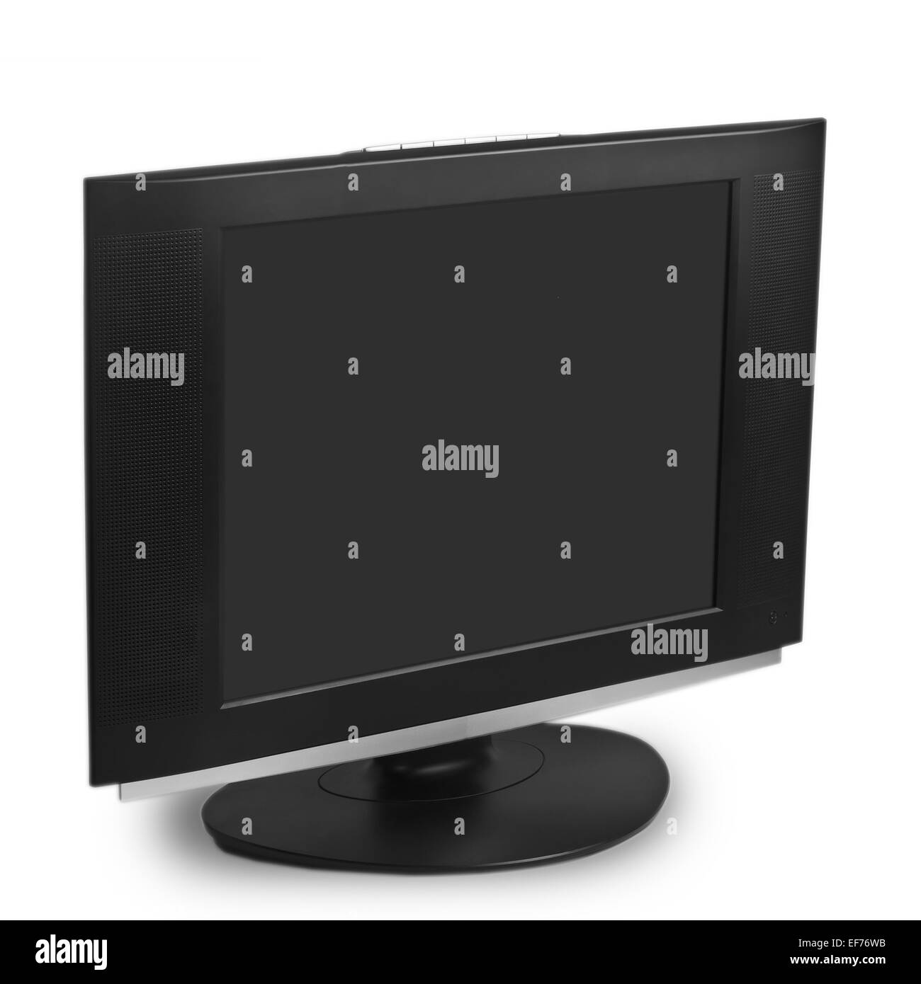 L'écran du moniteur ordinateur isolé sur fond blanc Banque D'Images