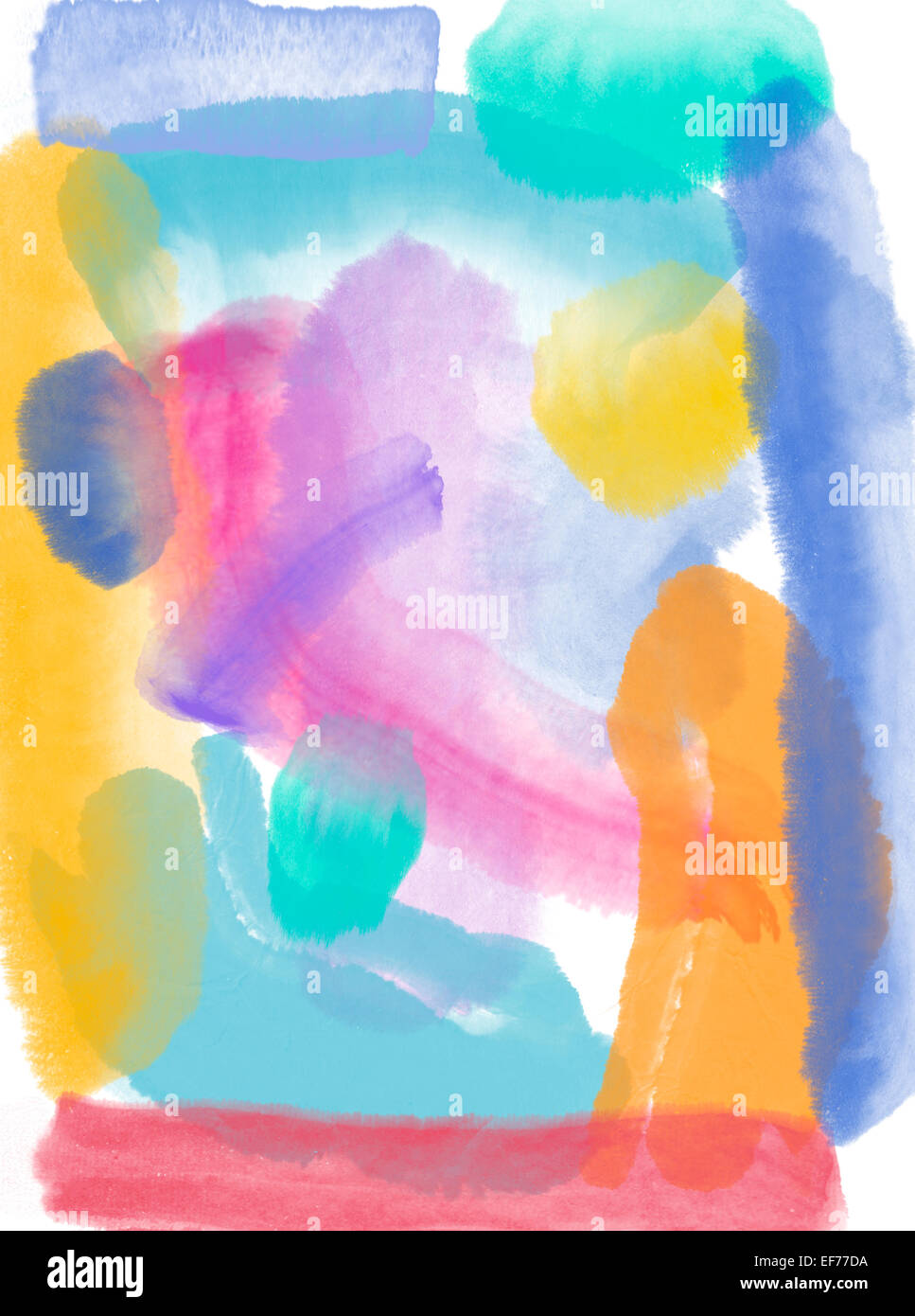 Aquarelle numérique Abstract Colorful Background texture Banque D'Images