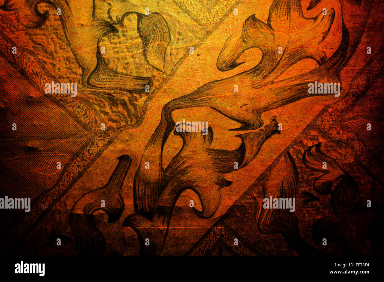 Texture abstrait Orange vintage Banque D'Images