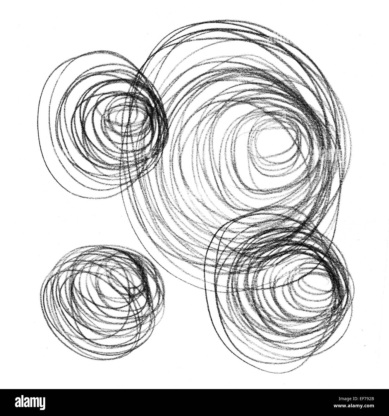 Texture peint abstrait bulles cercles noirs isolated on white Banque D'Images