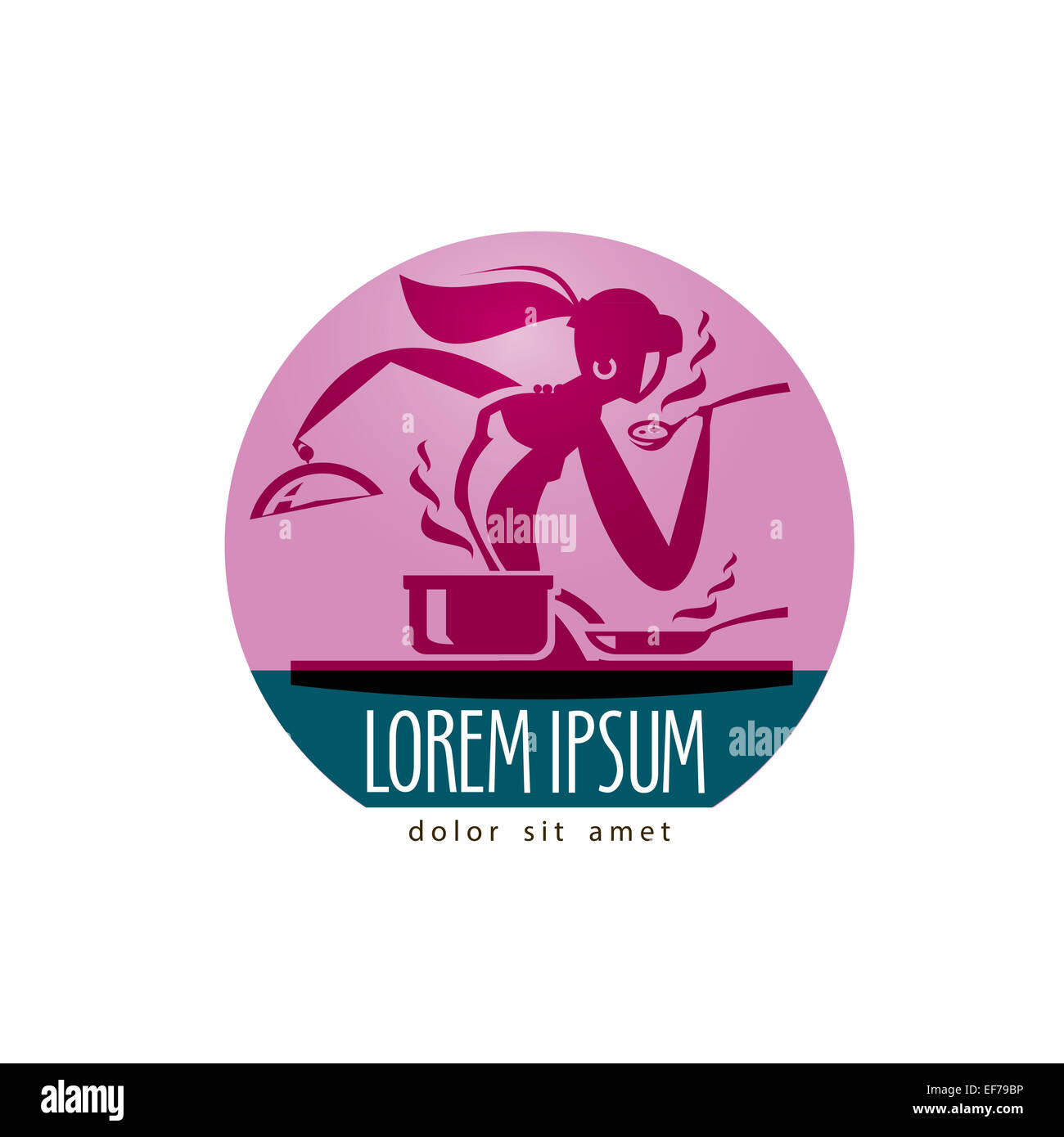 La cuisson logo vector modèle. la nourriture ou l'icône de cuisine. Banque D'Images