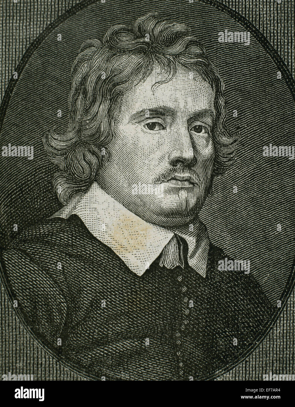 John Pym (1584-1643). Parlementaire anglais, leader du Long Parlement. Portrait. La gravure. Banque D'Images