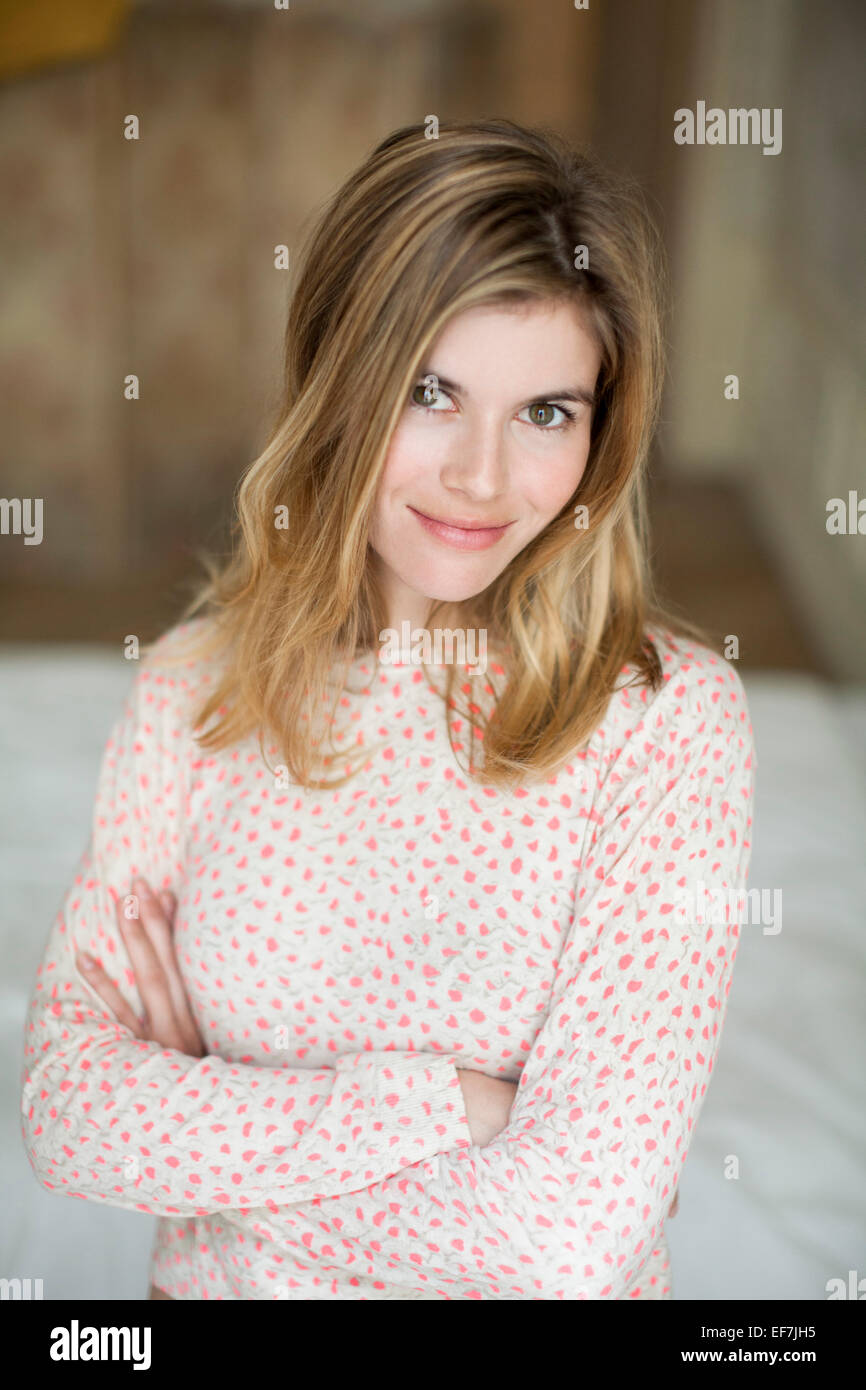 Portrait d'une femme heureuse Banque D'Images
