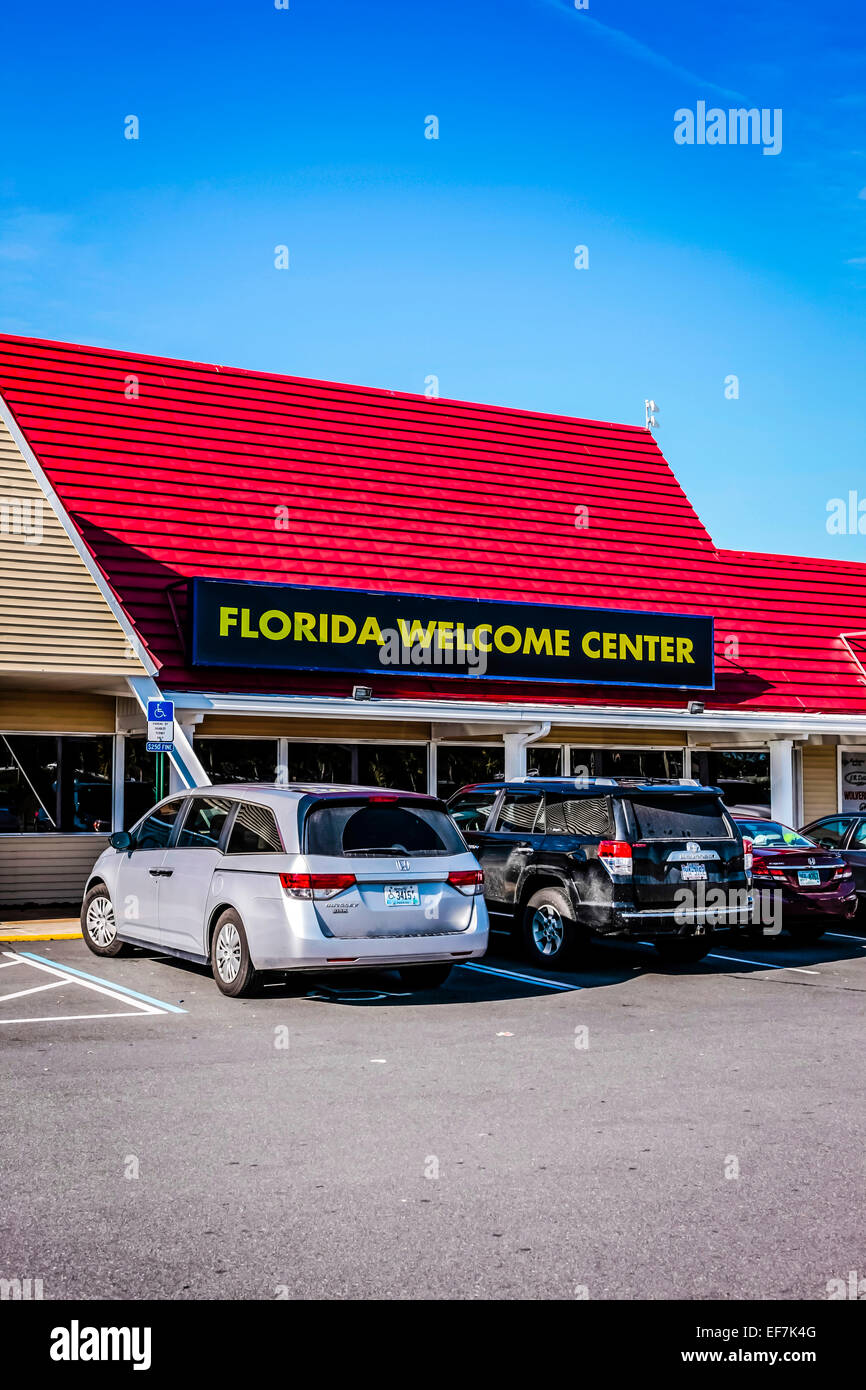 Centre d'accueil de la Floride juste en dessous de l'intersection de la I-75 et I-10 Banque D'Images