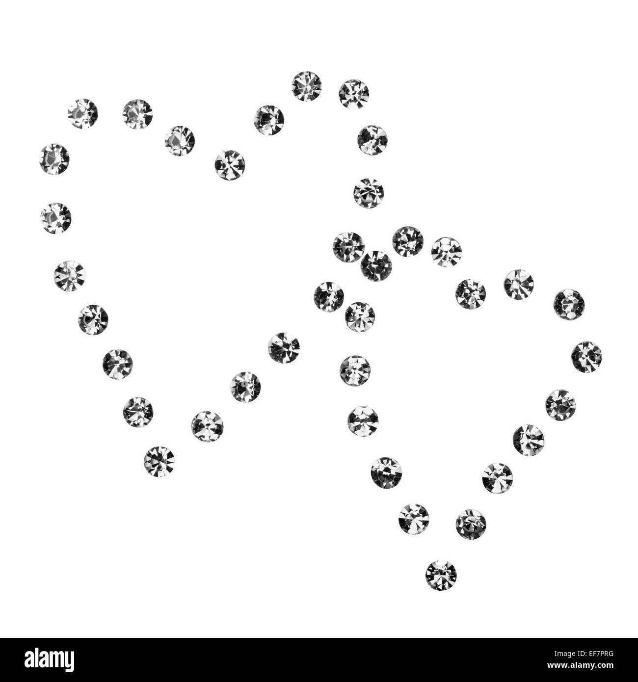 Le concept de deux cœurs d'amour, isolé sur fond blanc Banque D'Images