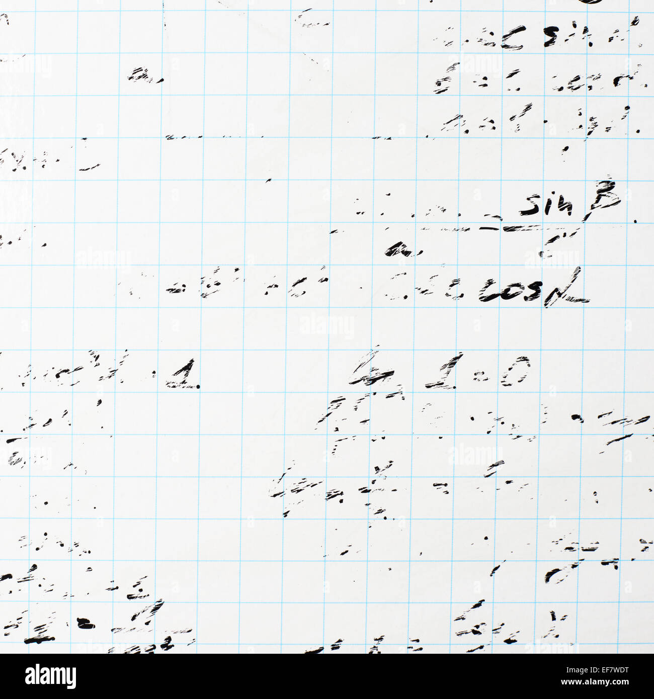 Les équations mathématiques et les formules de trigonométrie Banque D'Images