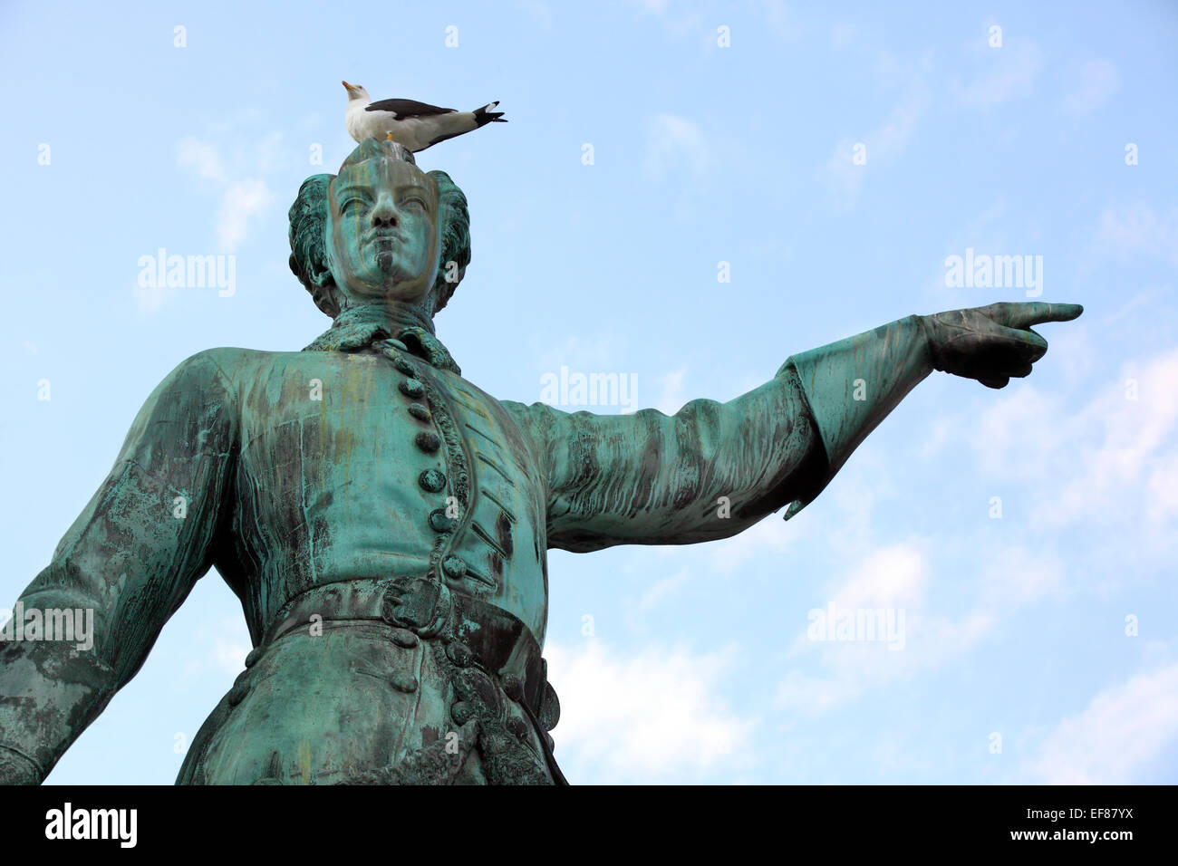 Statue de Charles XII, roi de Suède à Stockholm. La Suède. Banque D'Images