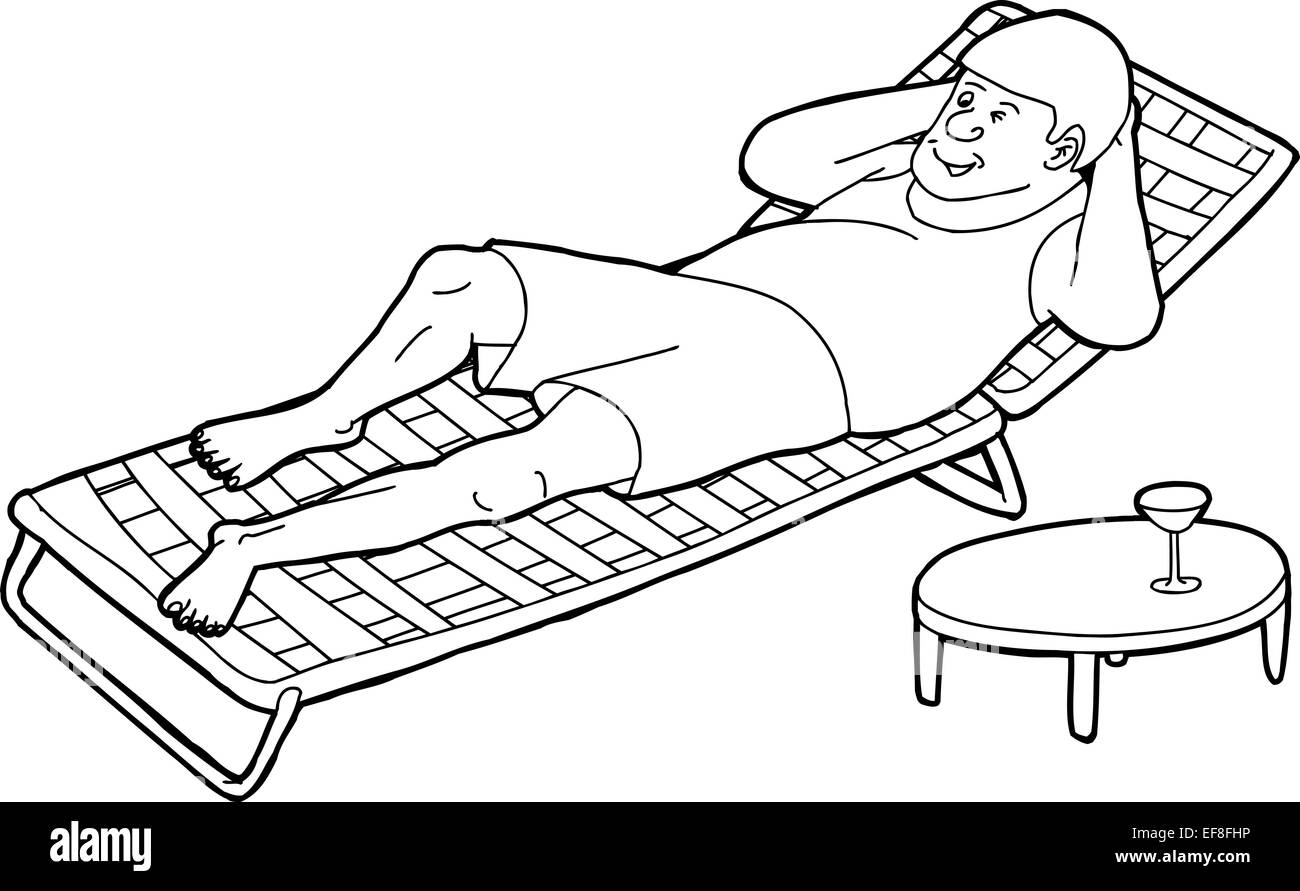 Caricature de contour avec un clin d'homme portant sur la présidence Banque D'Images