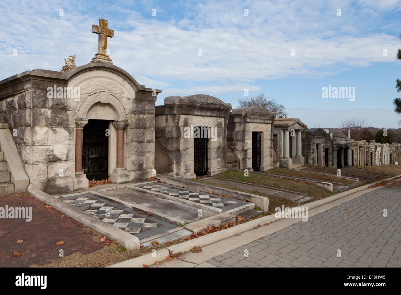 Caveaux funéraires, Congressional Cemetery - Washington, DC USA Banque D'Images