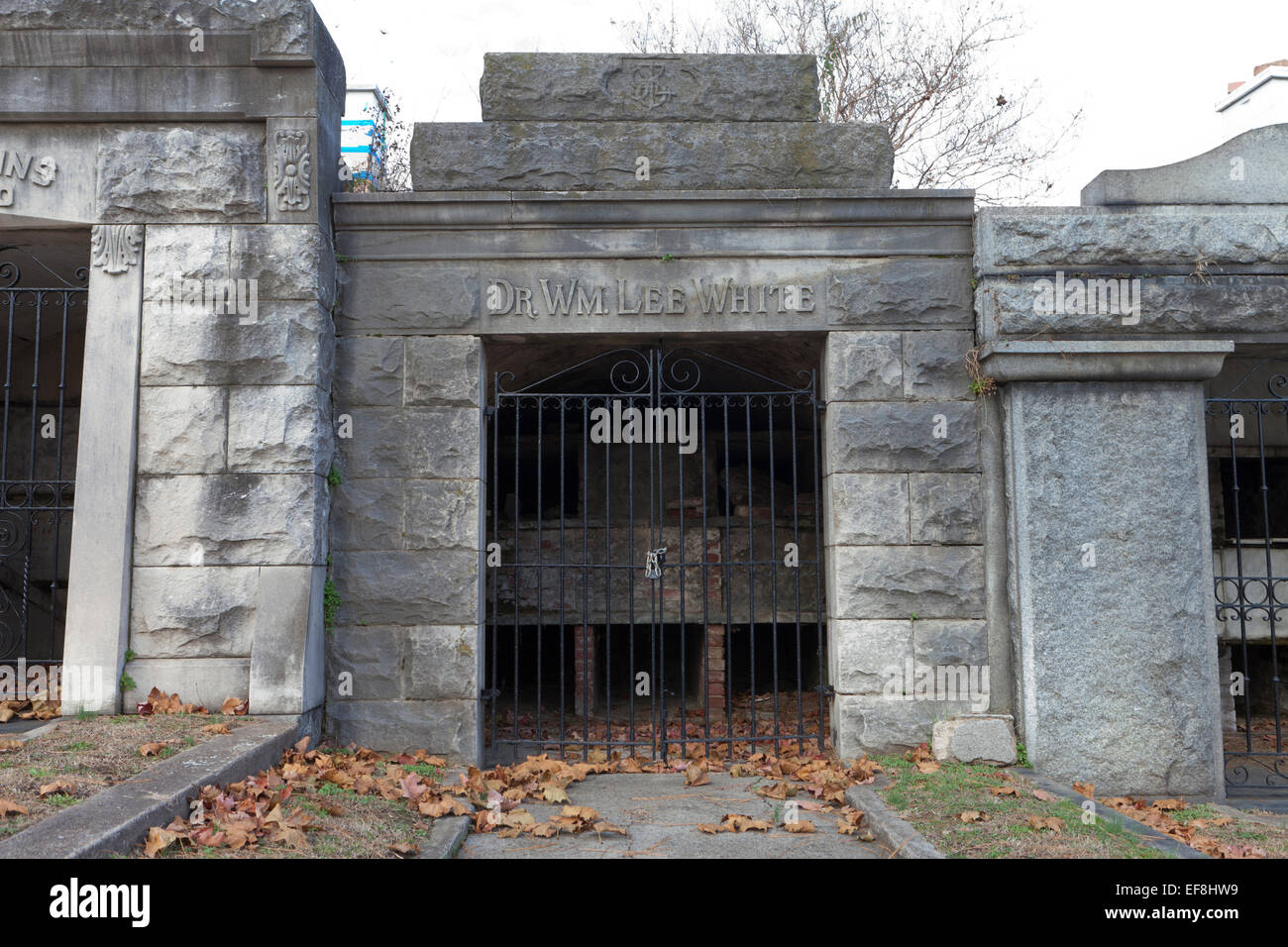 Caveaux funéraires, Congressional Cemetery - Washington, DC USA Banque D'Images