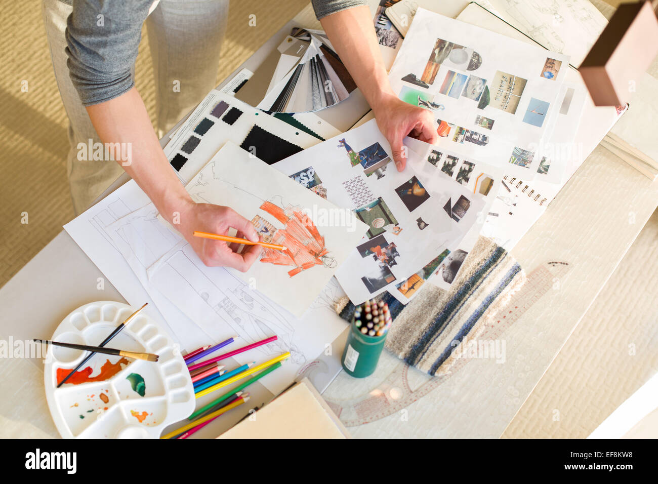 Fashion designer croquis dessin Banque D'Images