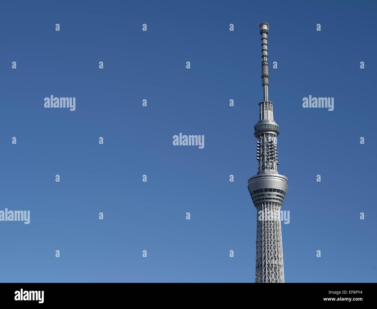 , Tokyo Skytree à 634m le plus haut du monde de free-standing tour de radiodiffusion. Banque D'Images