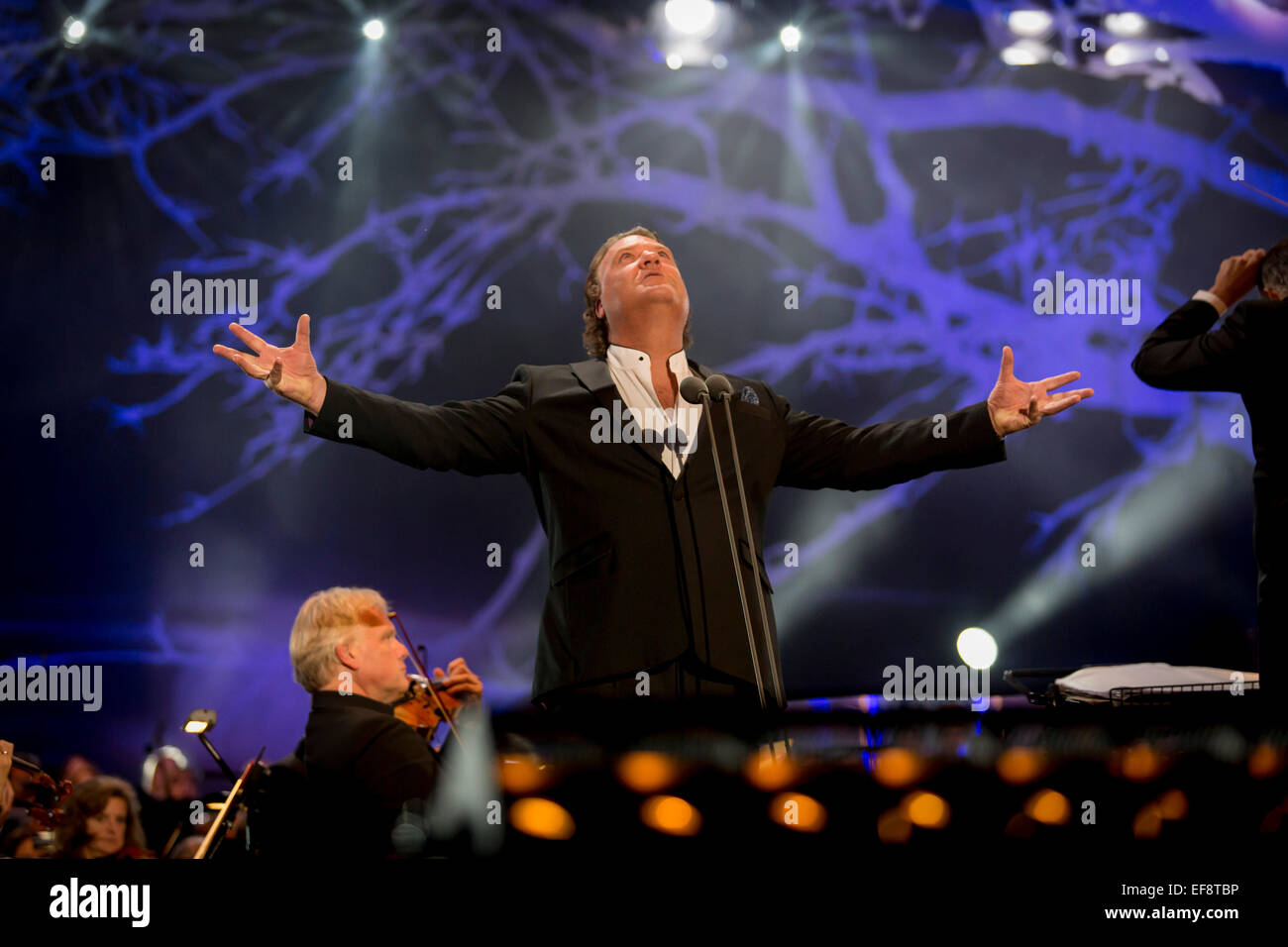 Bryn Terfel à prom dans le parc swansea Banque D'Images