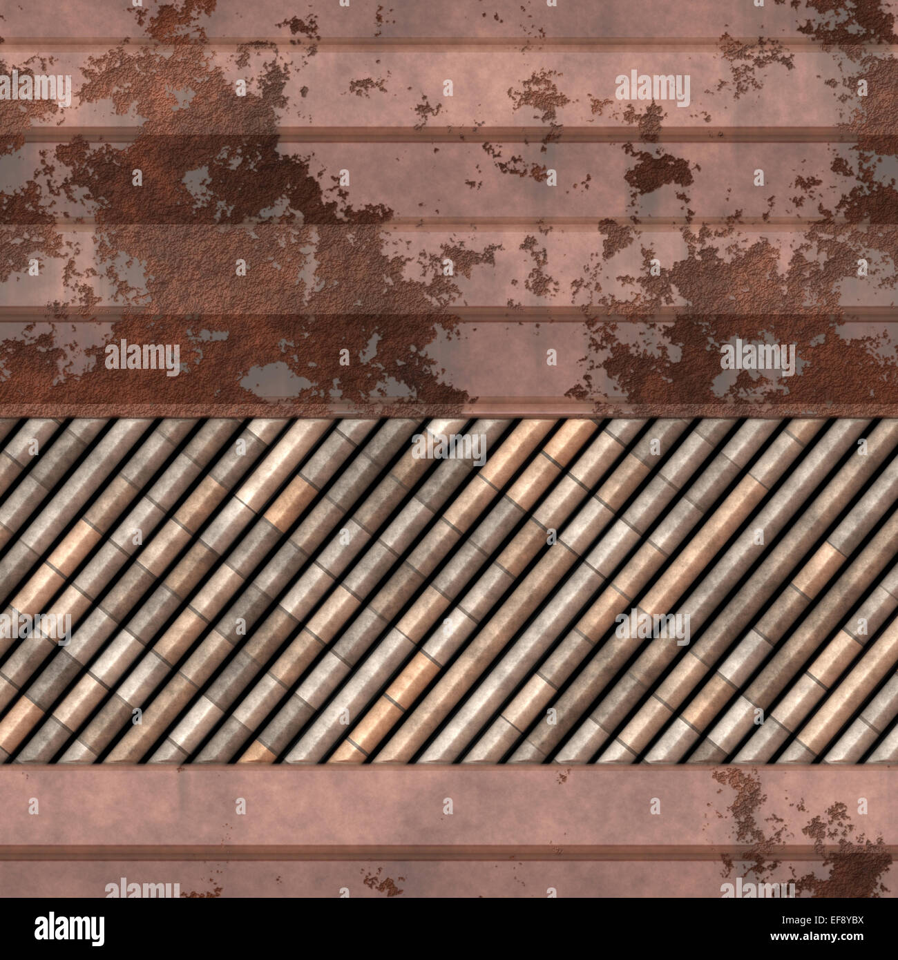 Rusty old porte de garage pour grunge background Banque D'Images