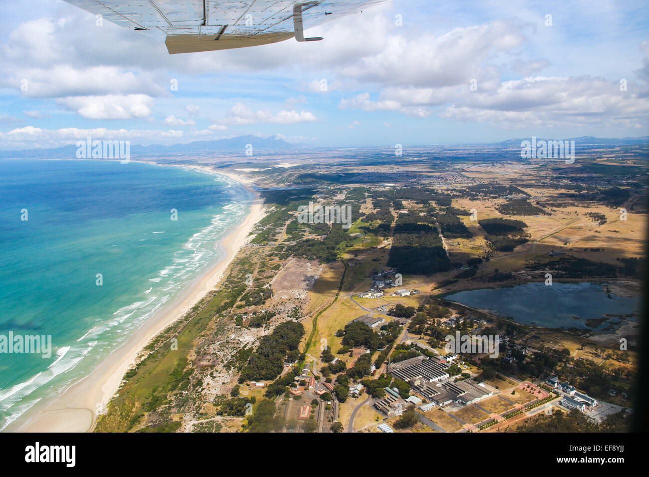 Vue sur la côte de False Bay, Cape Town, Afrique du Sud Banque D'Images