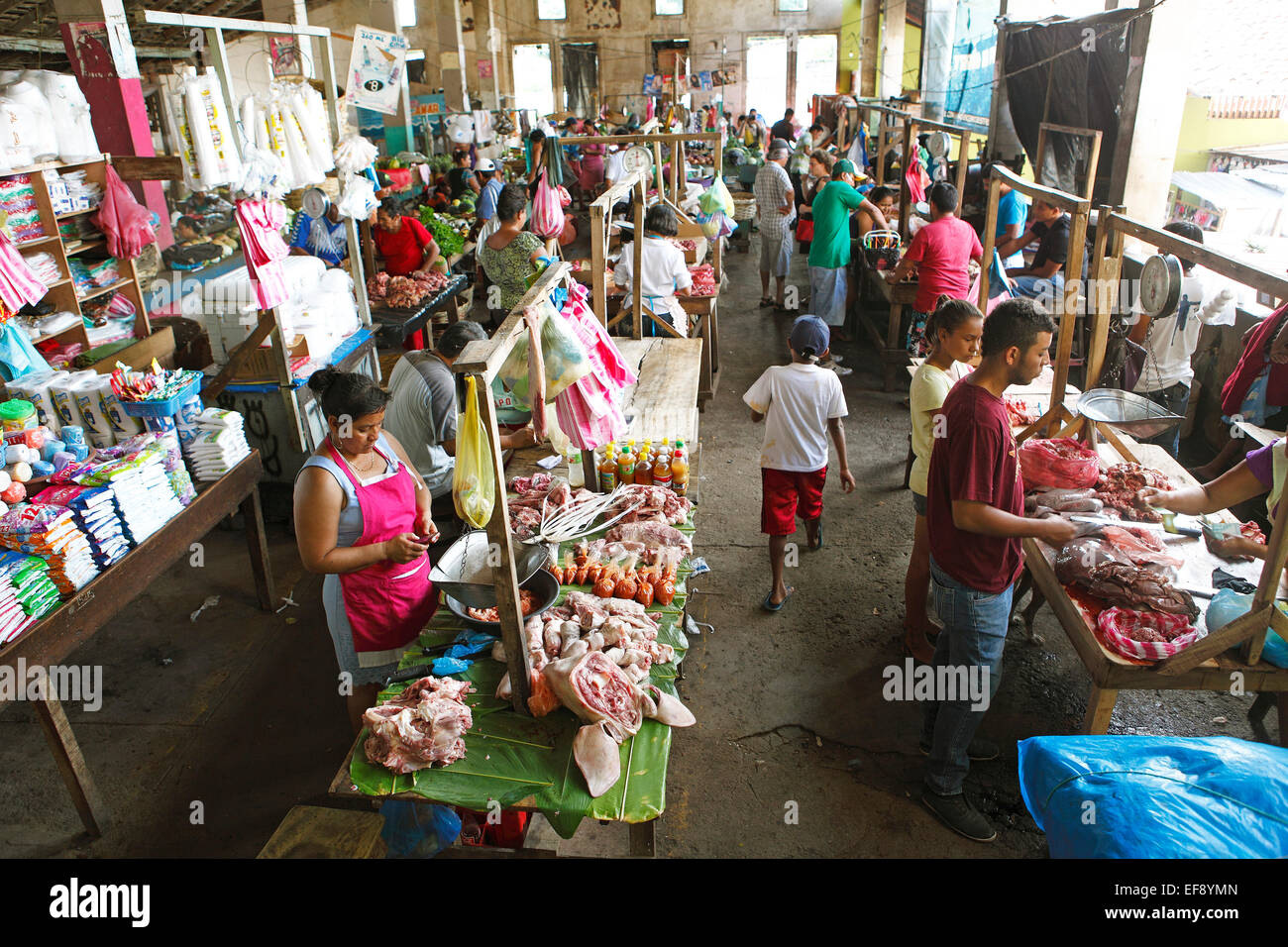 Le centre commercial Market, marché de la ville de Grenade, Mercado Municipal, Grenade, province de Grenade, au Nicaragua Banque D'Images
