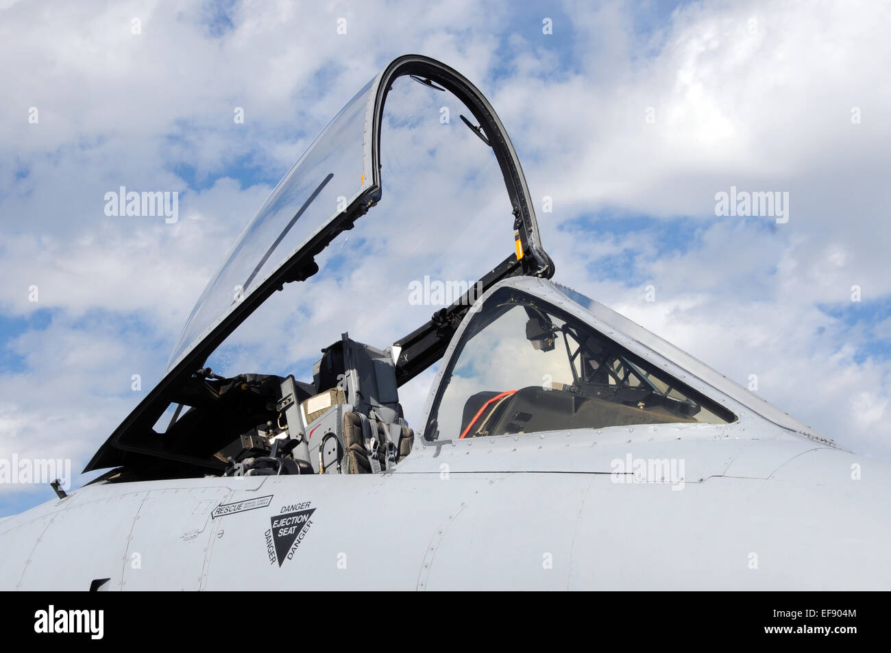 Jet de l'US Air Force moderne cockpit ouvert Banque D'Images