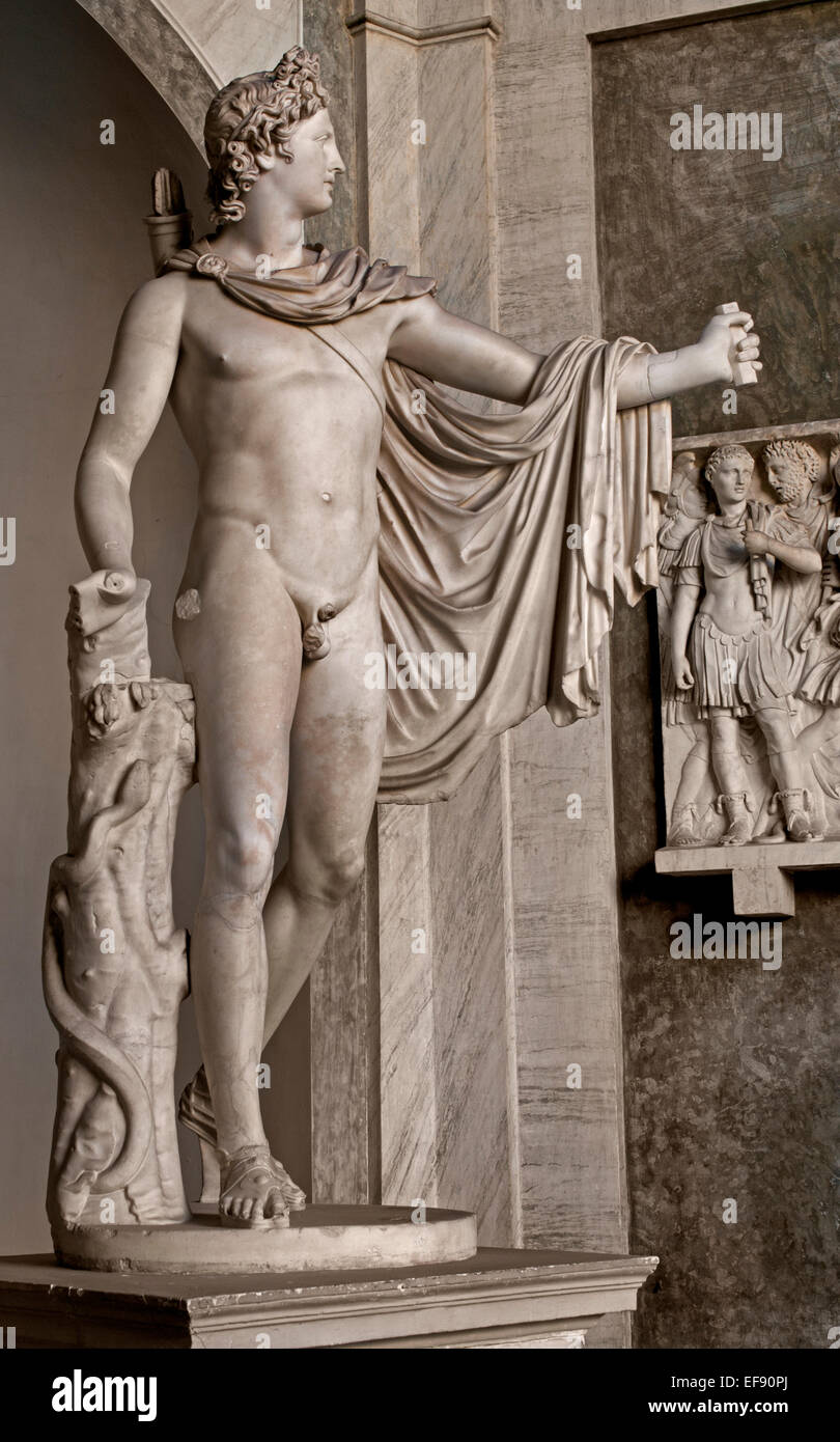 De l'Apollo Belvedere Cour octogonale ( Musée du Vatican Rome Italie ) Banque D'Images