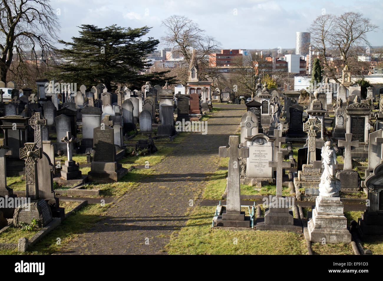 Welford Road Cemetery, Leicester, Leicestershire, Angleterre, RU Banque D'Images