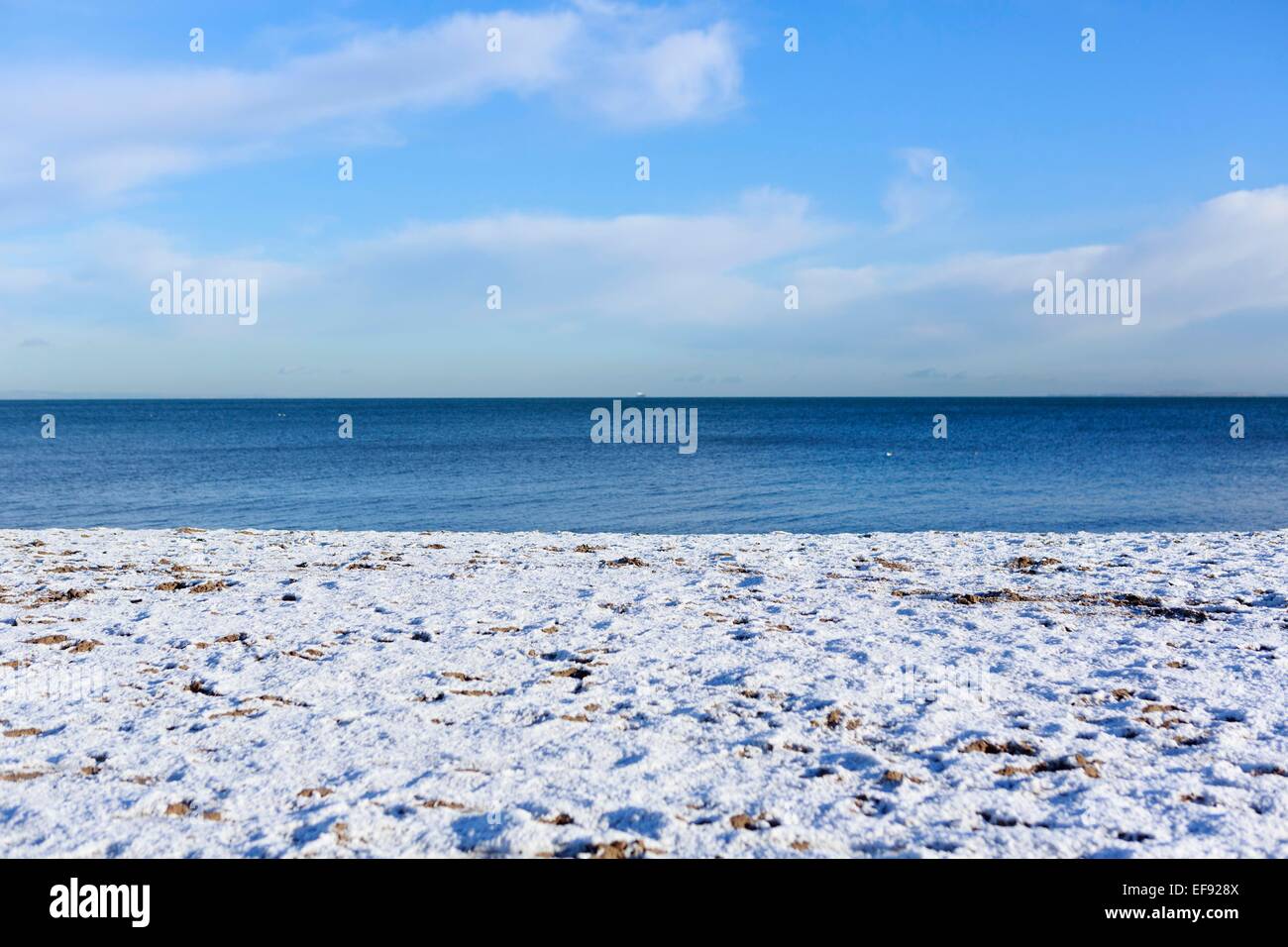 Edinburgh, Royaume-Uni. 29 janvier, 2015. Météo Édimbourg Royaume-uni. Une vue générale de la couvrir de sable sur la neige. Température de 0 degré avec journée ensoleillée sur 29/01/2015. Credit : Pako Mera/Alamy Live News Banque D'Images