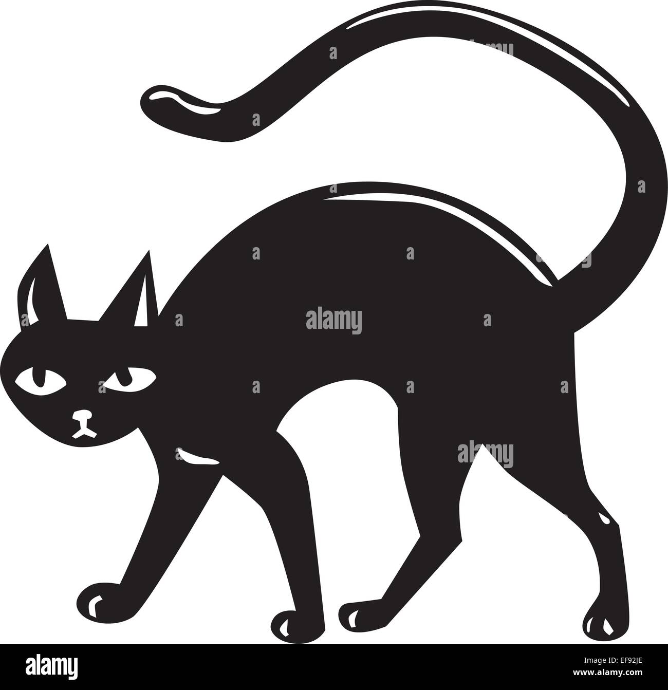 Un chat noir Illustration de Vecteur