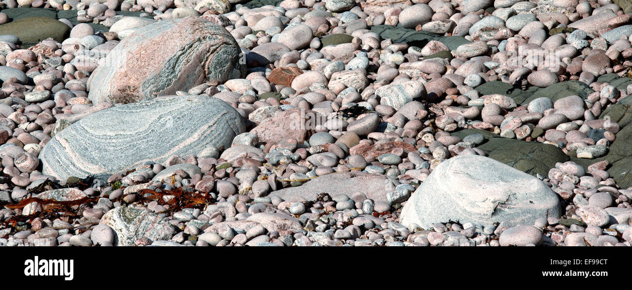 Gneiss Lewisian roches sur l'île de Harris dans les Hébrides extérieures d'Écosse Banque D'Images