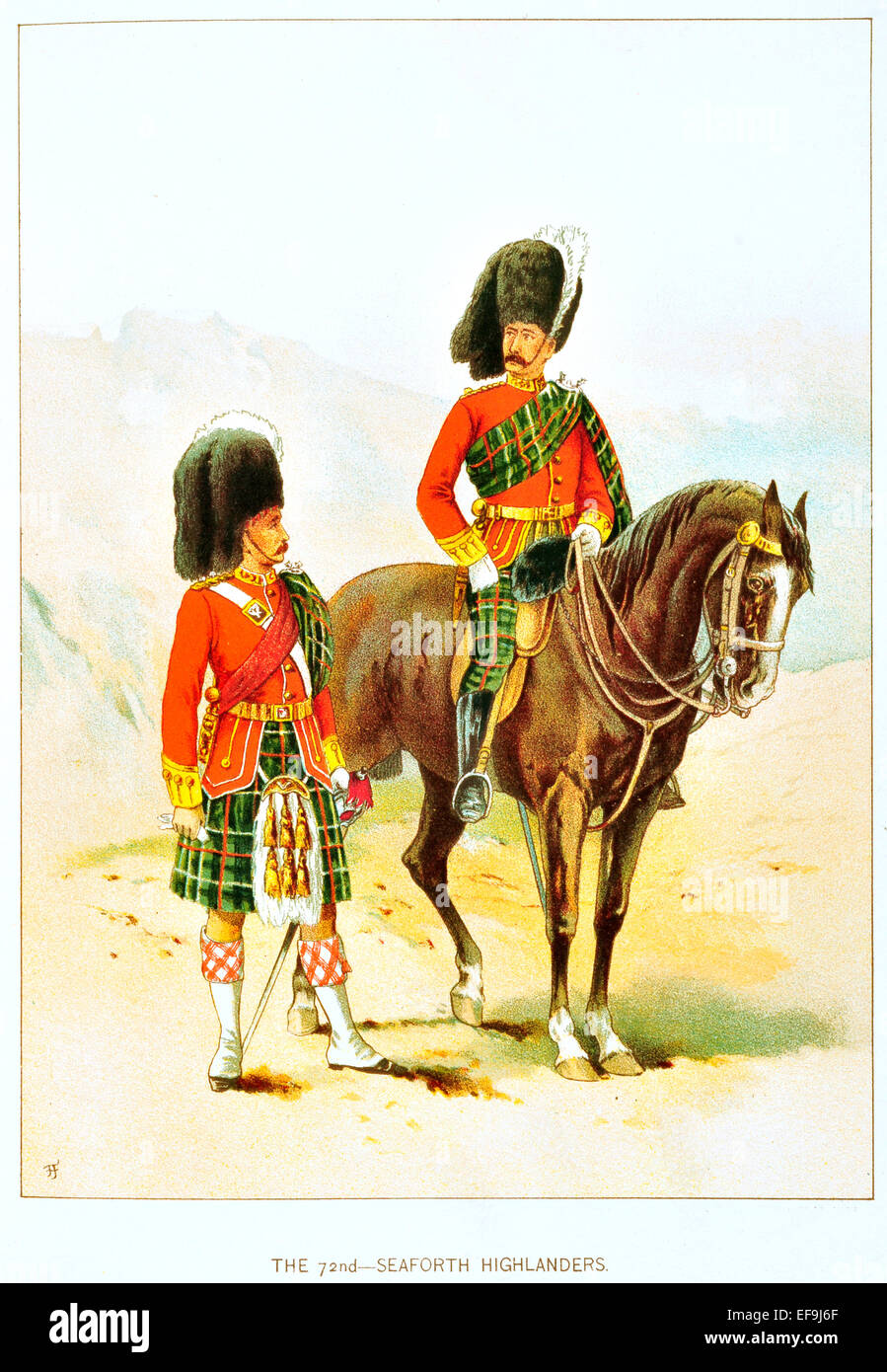 Les forces impériales britanniques 1905 72e Seaforth Highlanders Banque D'Images
