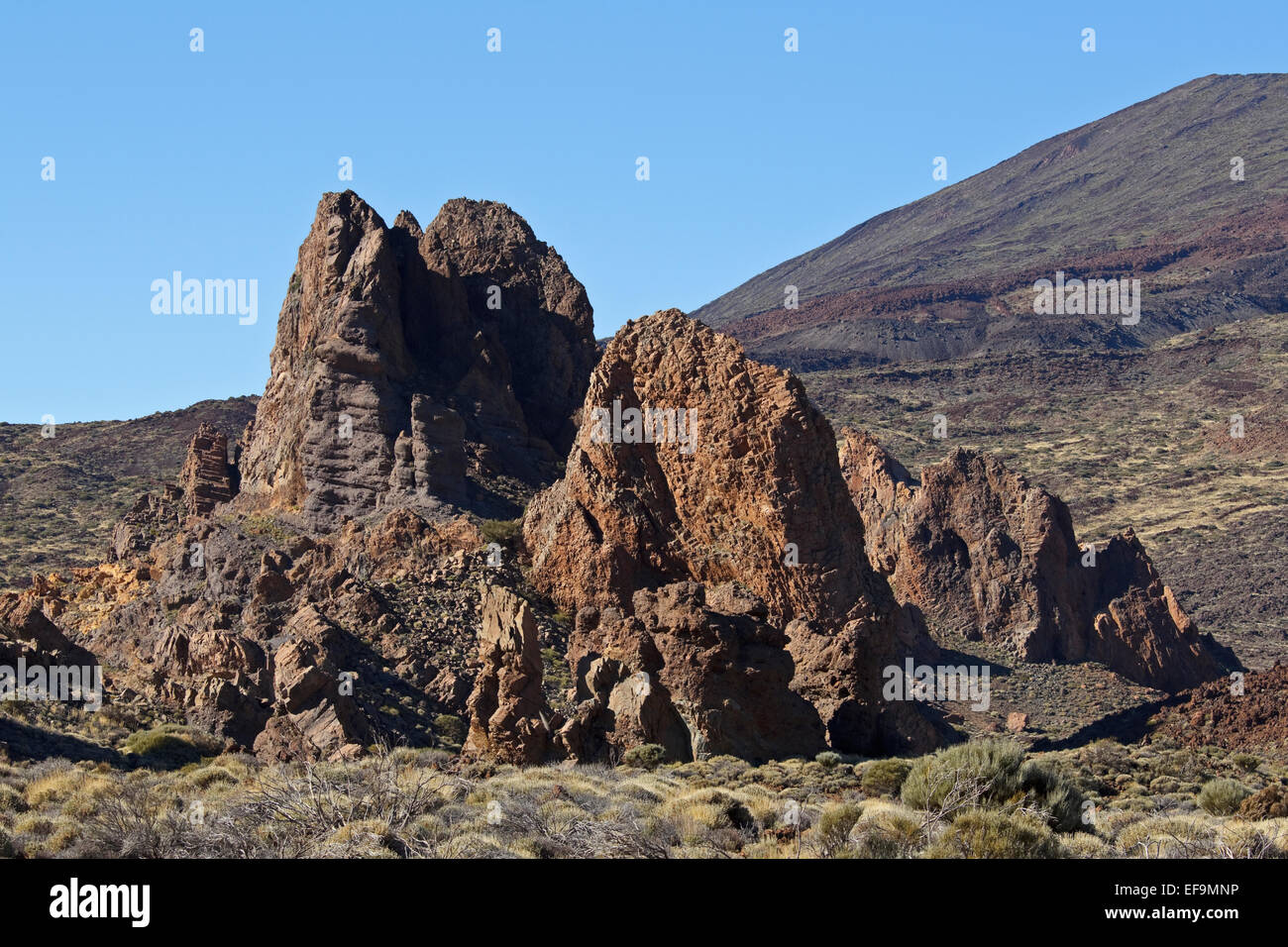 Los Roques de Garcia, Las Cañadas del Teide,Parc National de Teide, Site du patrimoine mondial par l'UNESCO, Tenerife Banque D'Images