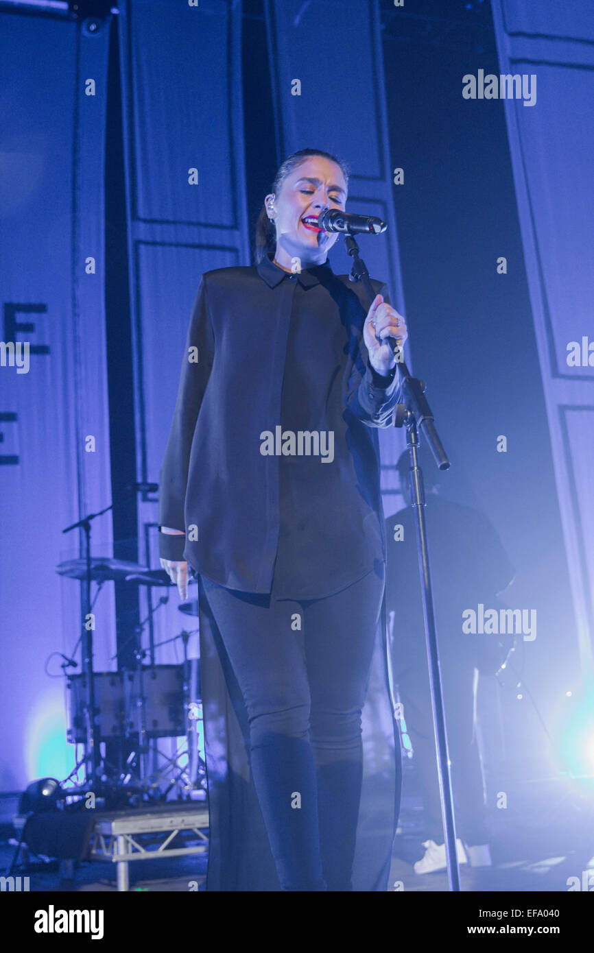 Londres, Royaume-Uni, 29 janvier 2015. Jessie Ware, o2 Academy Brixton. Crédit : Robert Stainforth/Alamy Live News Banque D'Images