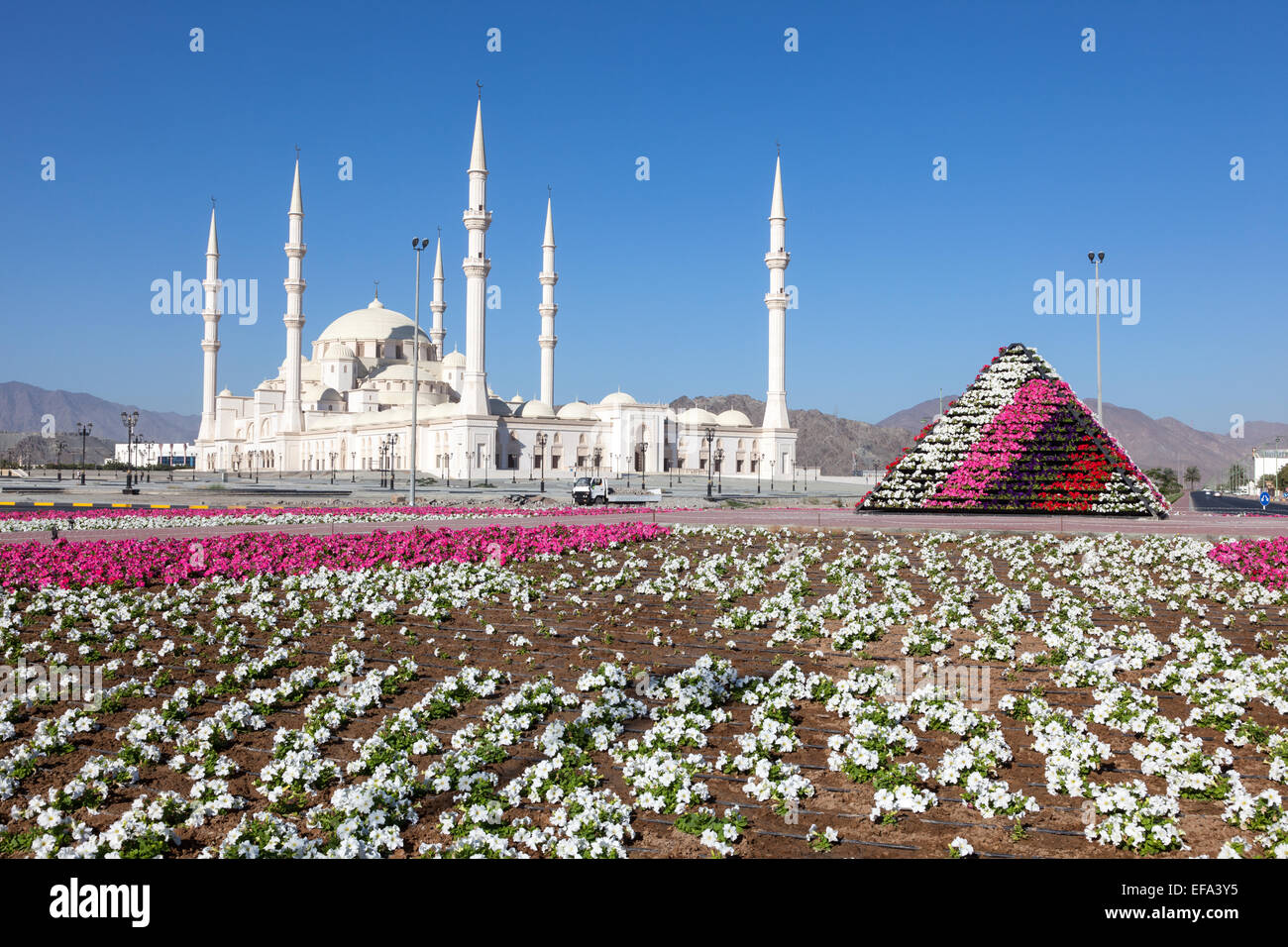 La nouvelle grande mosquée de Sheikh Zayed à Dubaï, Émirats Arabes Unis Banque D'Images