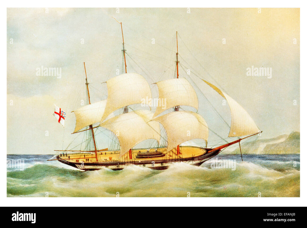 Dido 18 Sloop H.M. gun. Un Symondite Corvette 1836. La Syrie a été 1840 et la Chine est devenue en 1842 le charbon hulk Medway vendu 1903 Banque D'Images