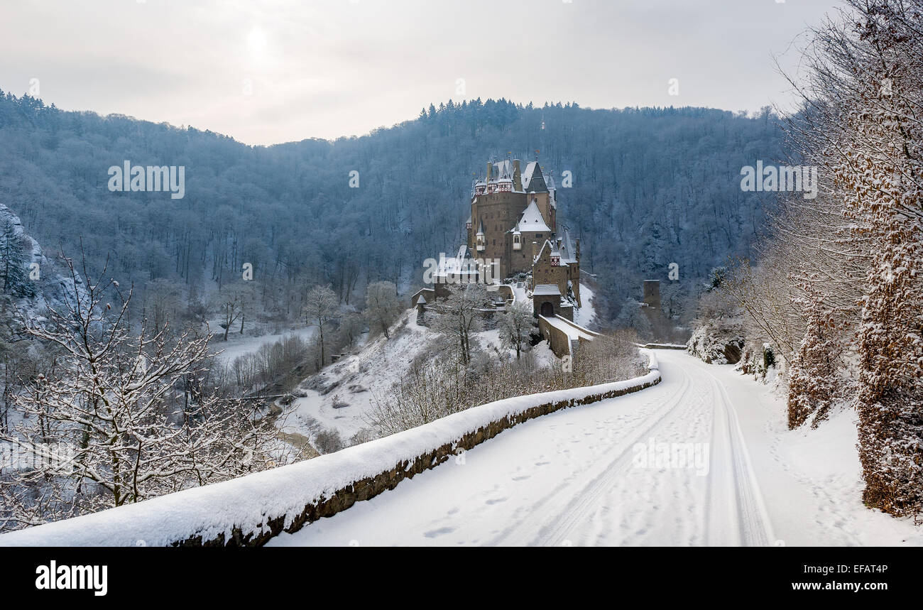 L'hiver à Burg Eltz Banque D'Images