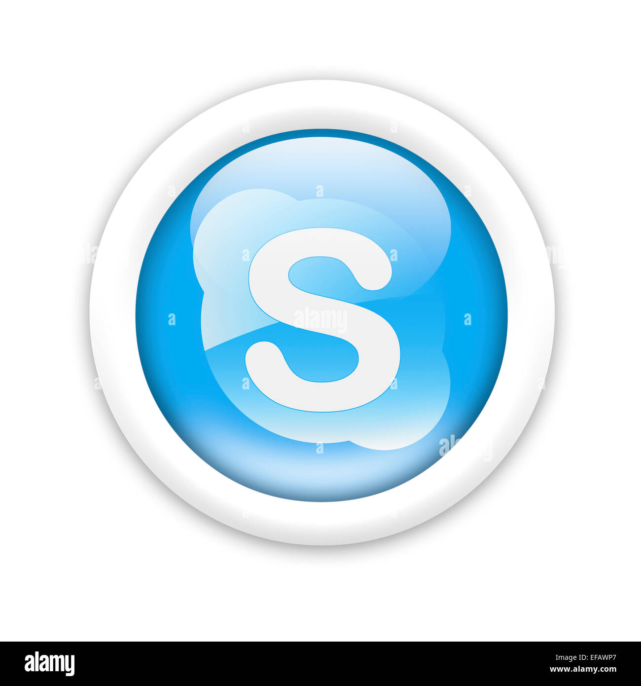 Logo emblème drapeau icône skype Banque D'Images