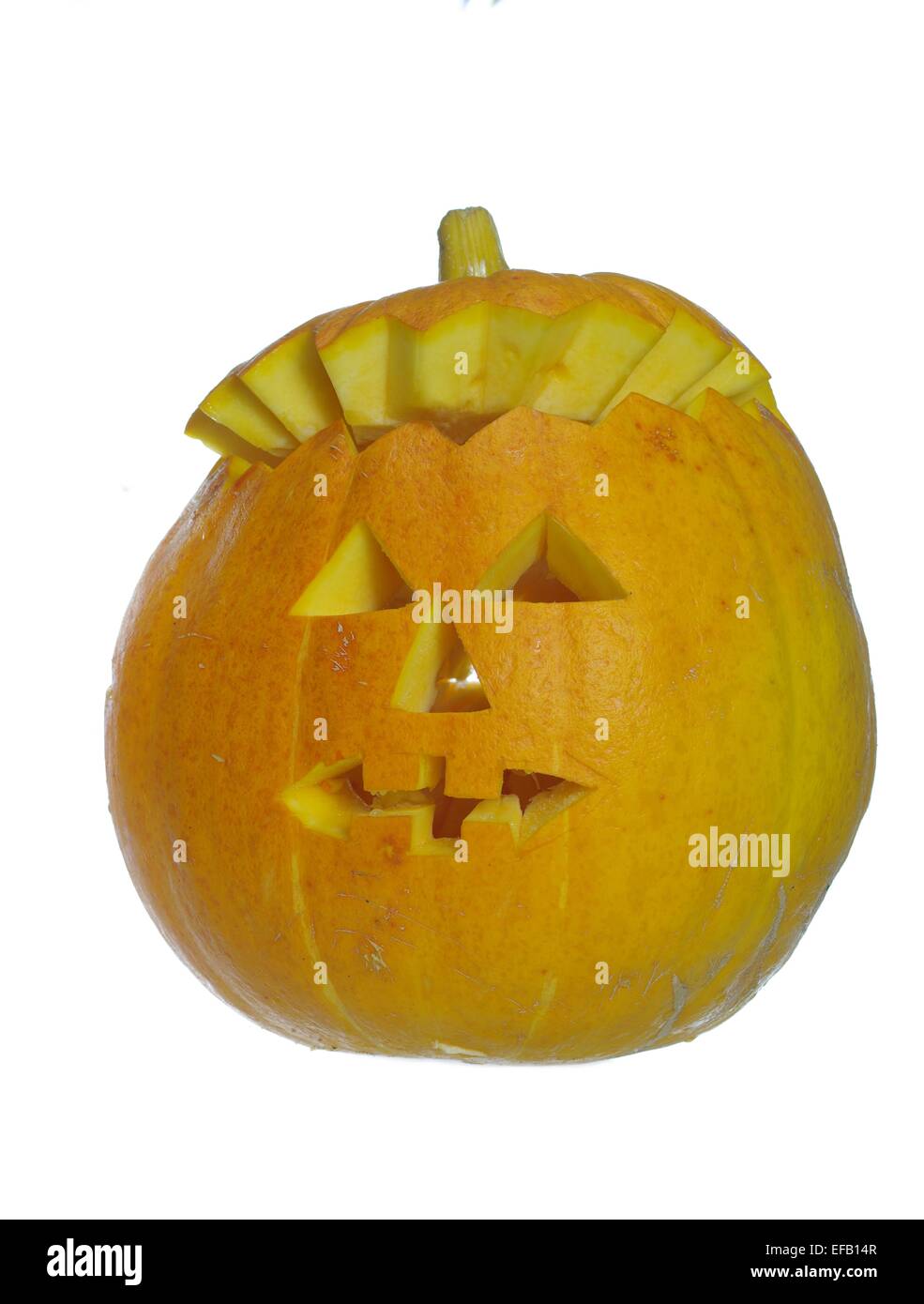 Halloween citrouille isolé sur fond blanc Banque D'Images