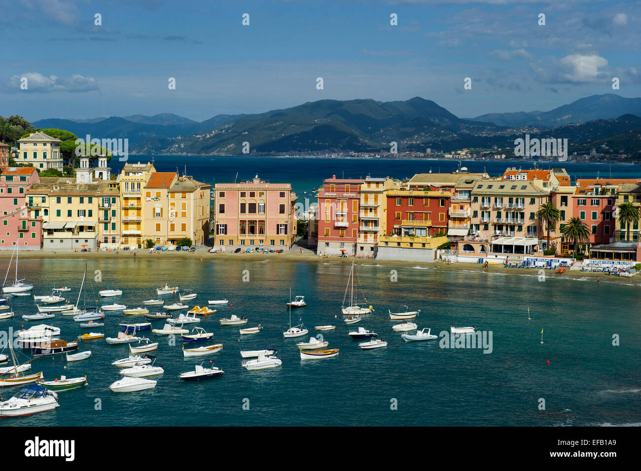 La baie de Baia del Silenzio, Sestri Levante, Province de Gênes, ligurie, italie Banque D'Images