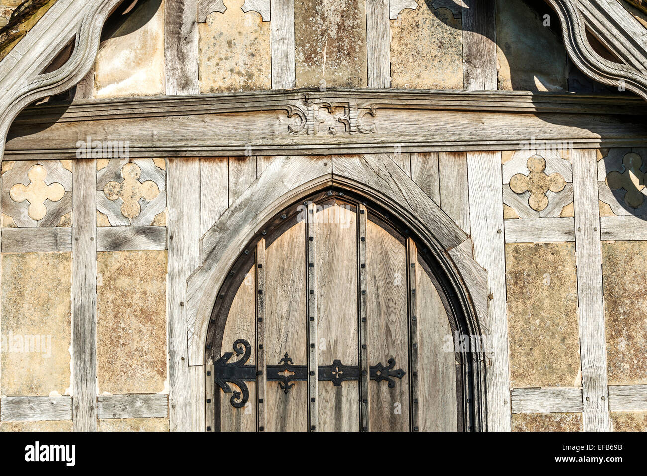 Porte de l'église Holy Trinity. Cuckfield village. West Sussex. L'Angleterre. UK Banque D'Images