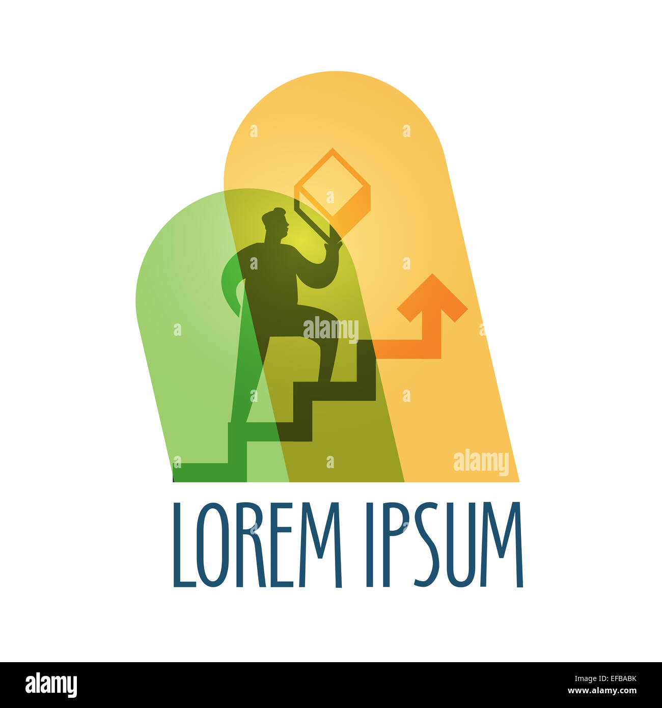 Modèle de conception de logo vector livraison. le chargeur ou l'icône de boîte. Banque D'Images