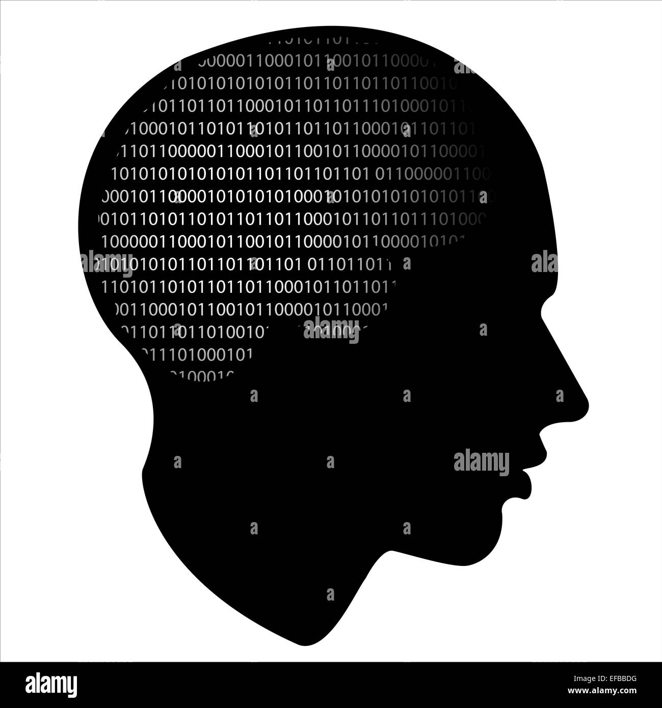 Le code binaire de l'esprit humain Banque D'Images