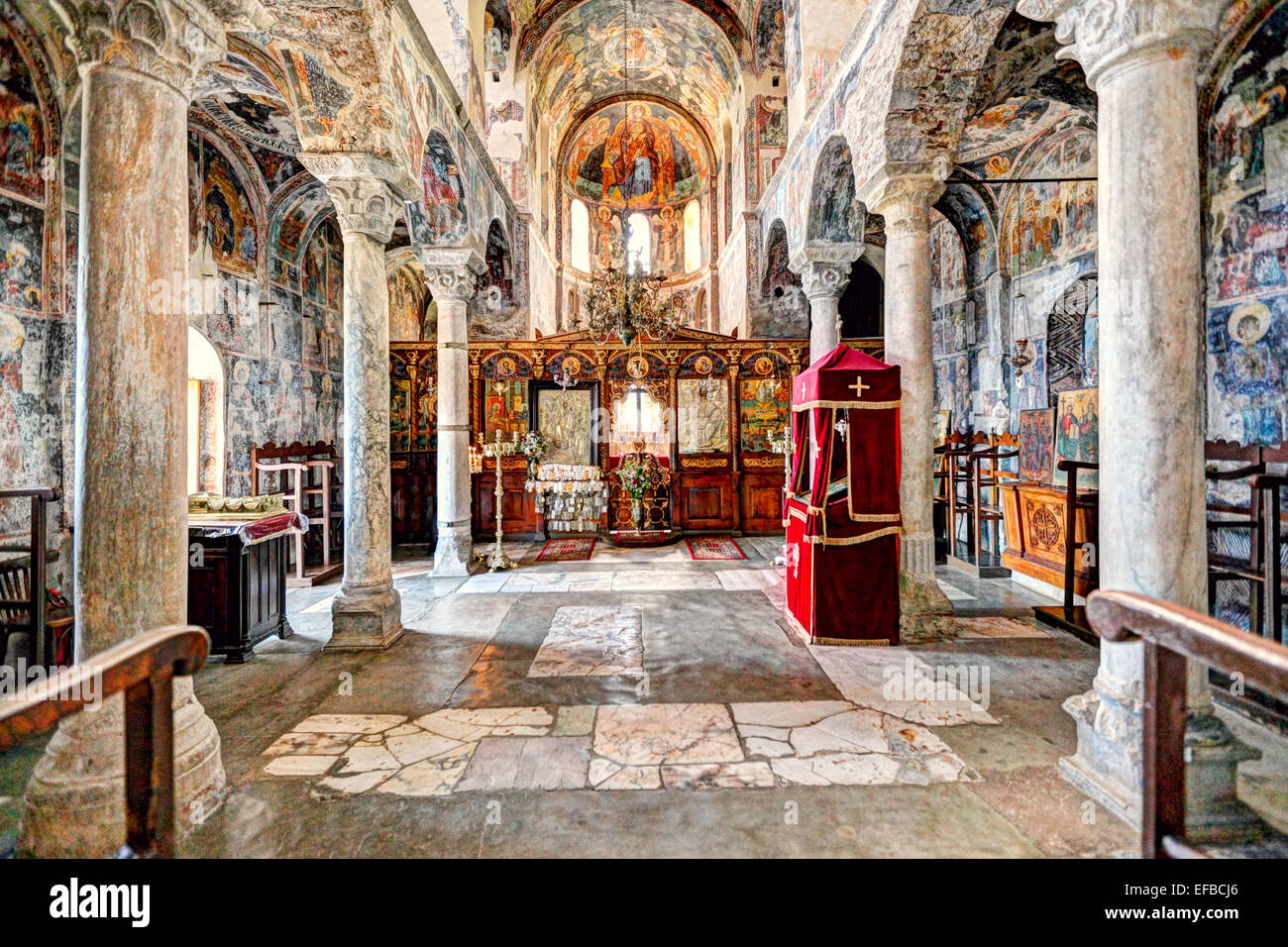 Le monastère de la Pantanassa à Mystras, Grèce Banque D'Images