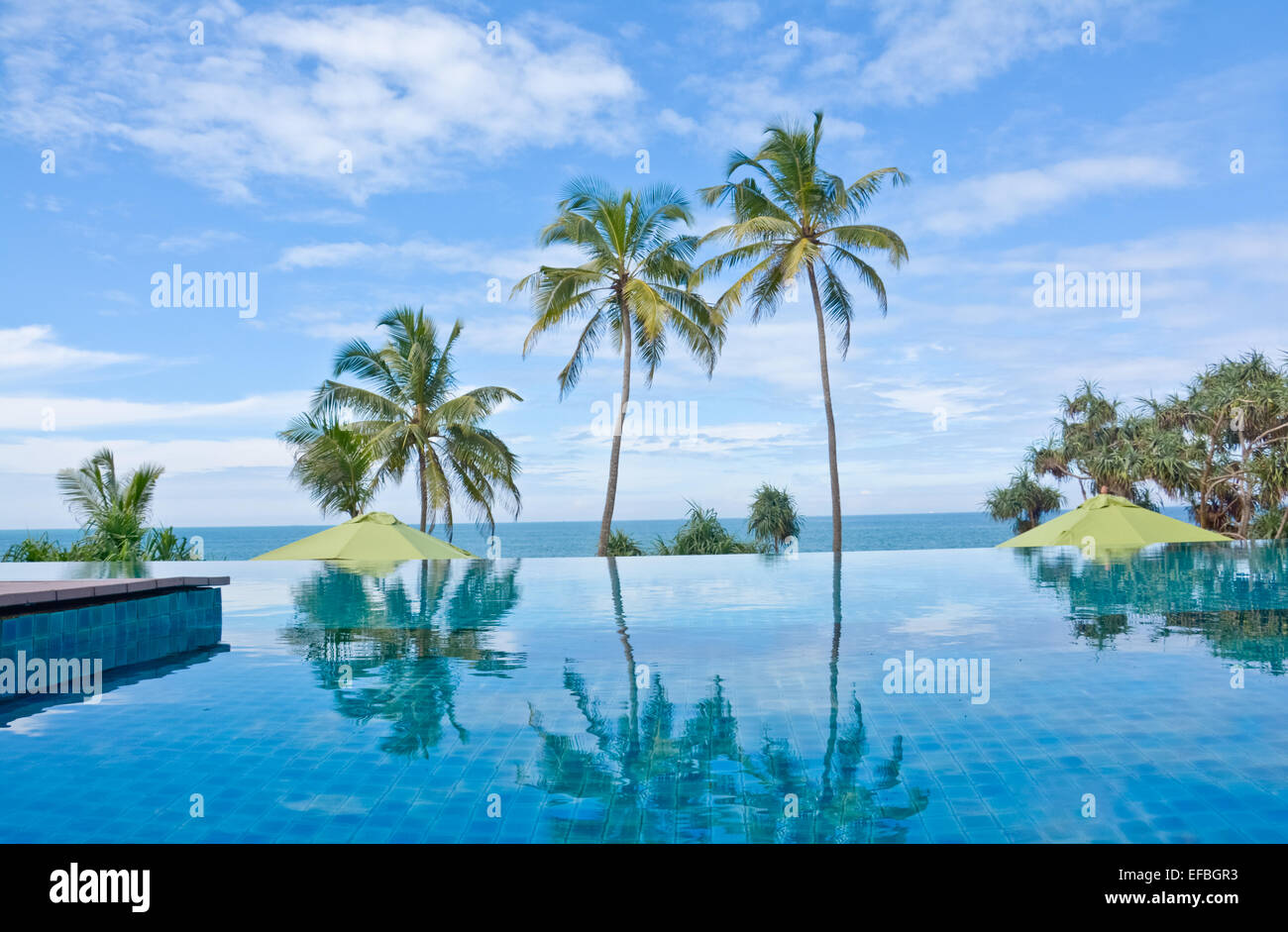 Récifs coralliens Edge Resort And Spa, un hôtel tropical que situé en zone côtière Negambo, Sri Lanka Banque D'Images